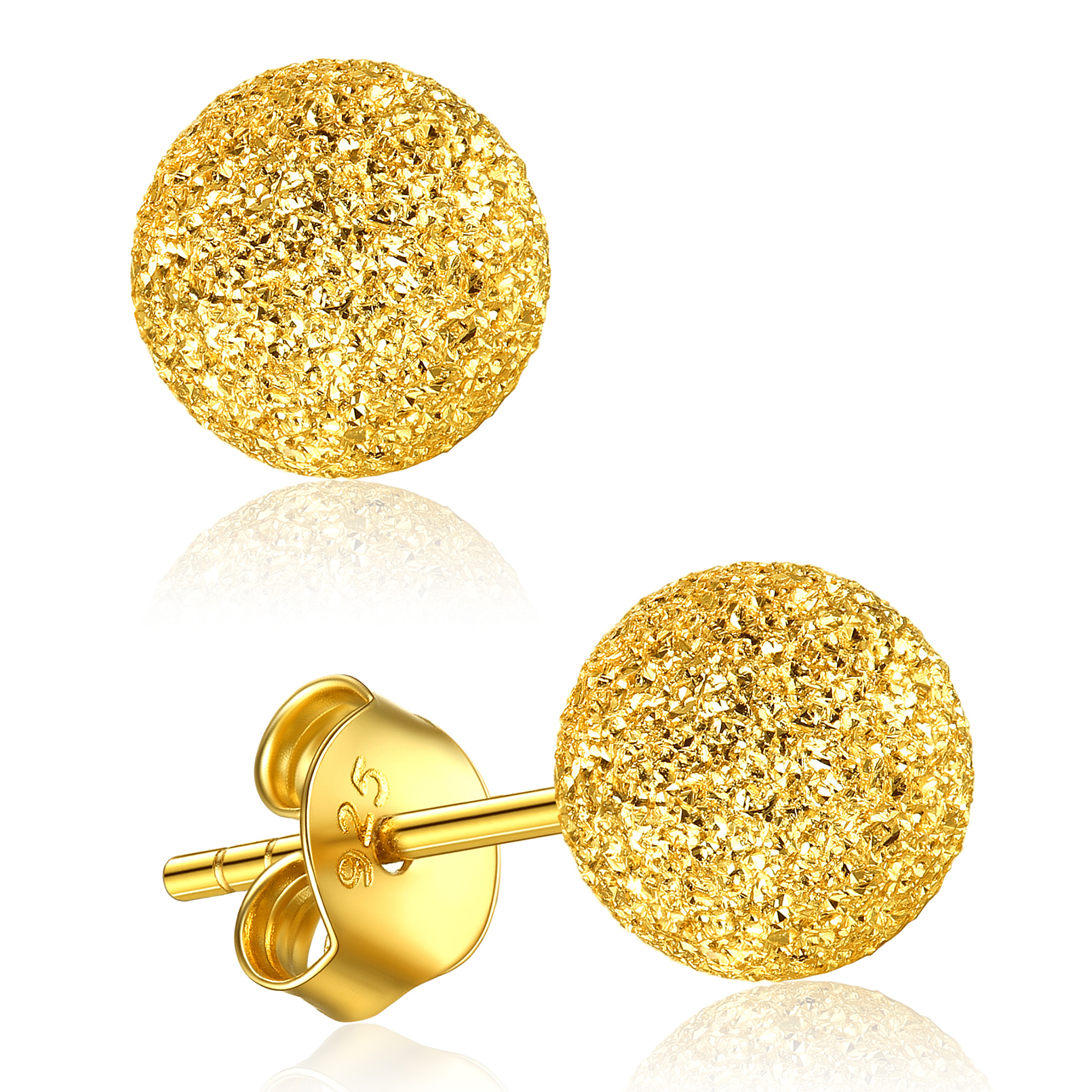 Sterling Silver 3-7mm Bead Stud Earrings for Her For Kids