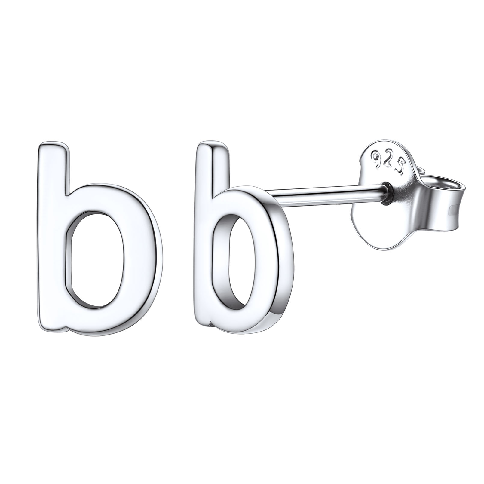 Lowercase Letter A-Z Initial Stud Earrings 