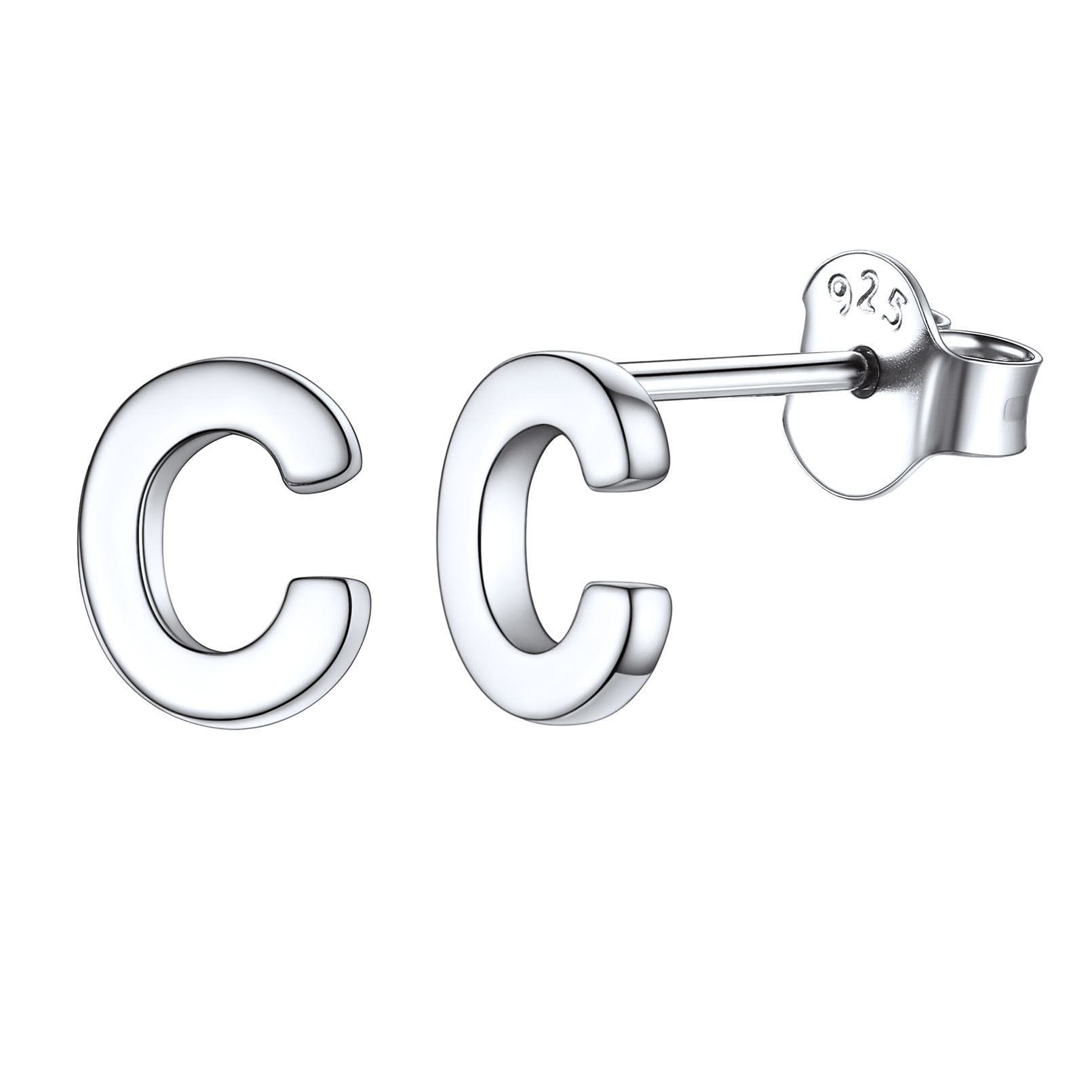 Lowercase Letter A-Z Initial Stud Earrings 