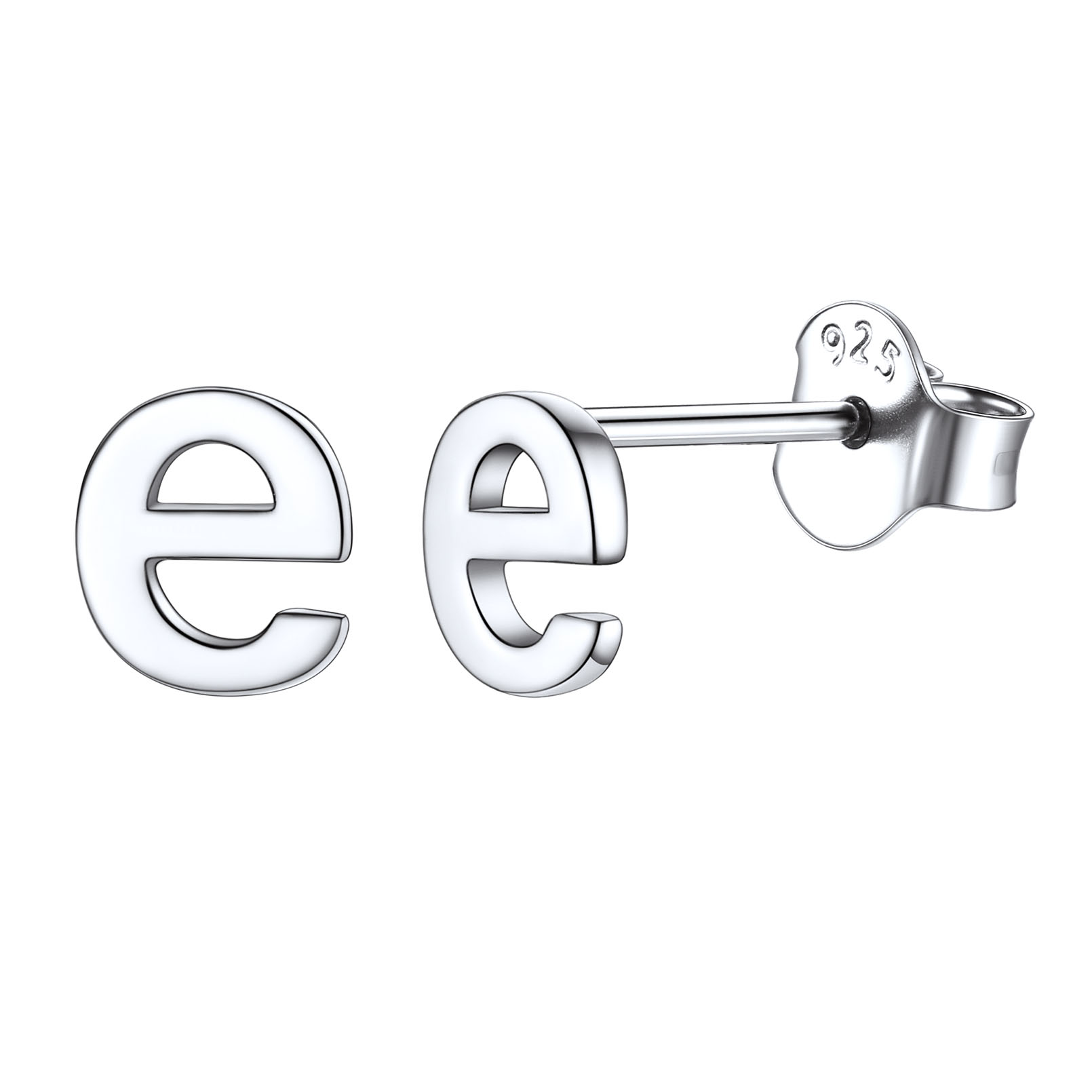 Lowercase Letter A-Z Initial Stud Earrings 
