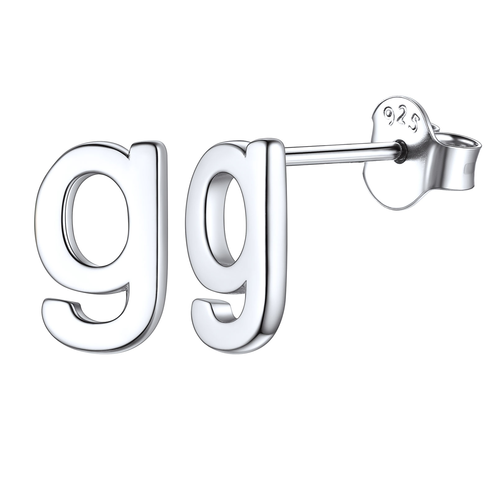 Lowercase Letter A-Z Initial Stud Earrings 