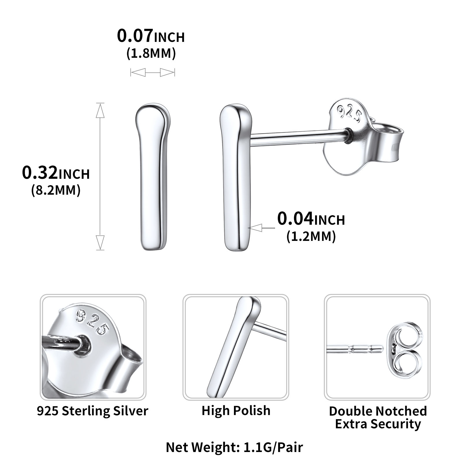 Lowercase Letter A-Z Initial Stud Earrings 