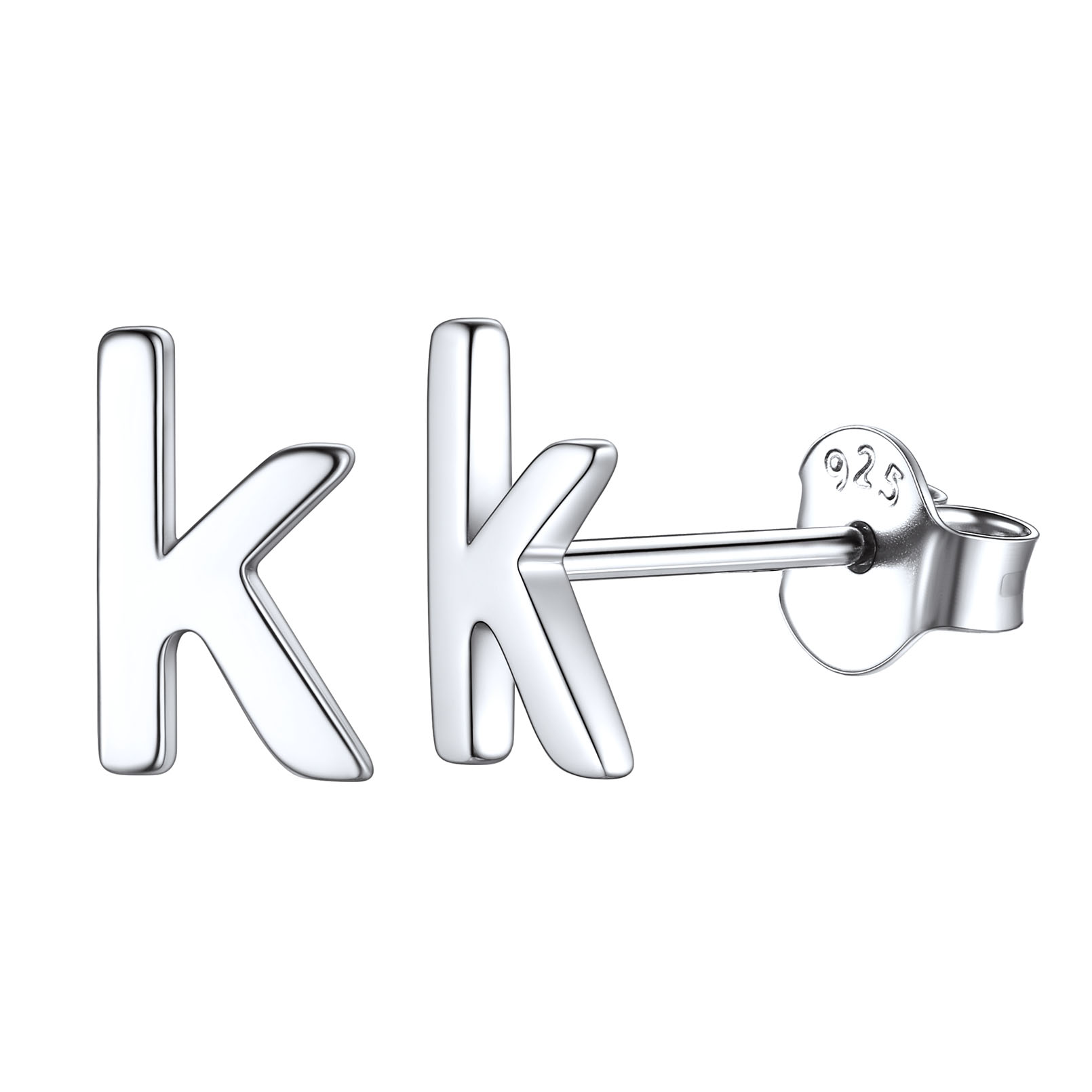 Lowercase Letter A-Z Initial Stud Earrings 