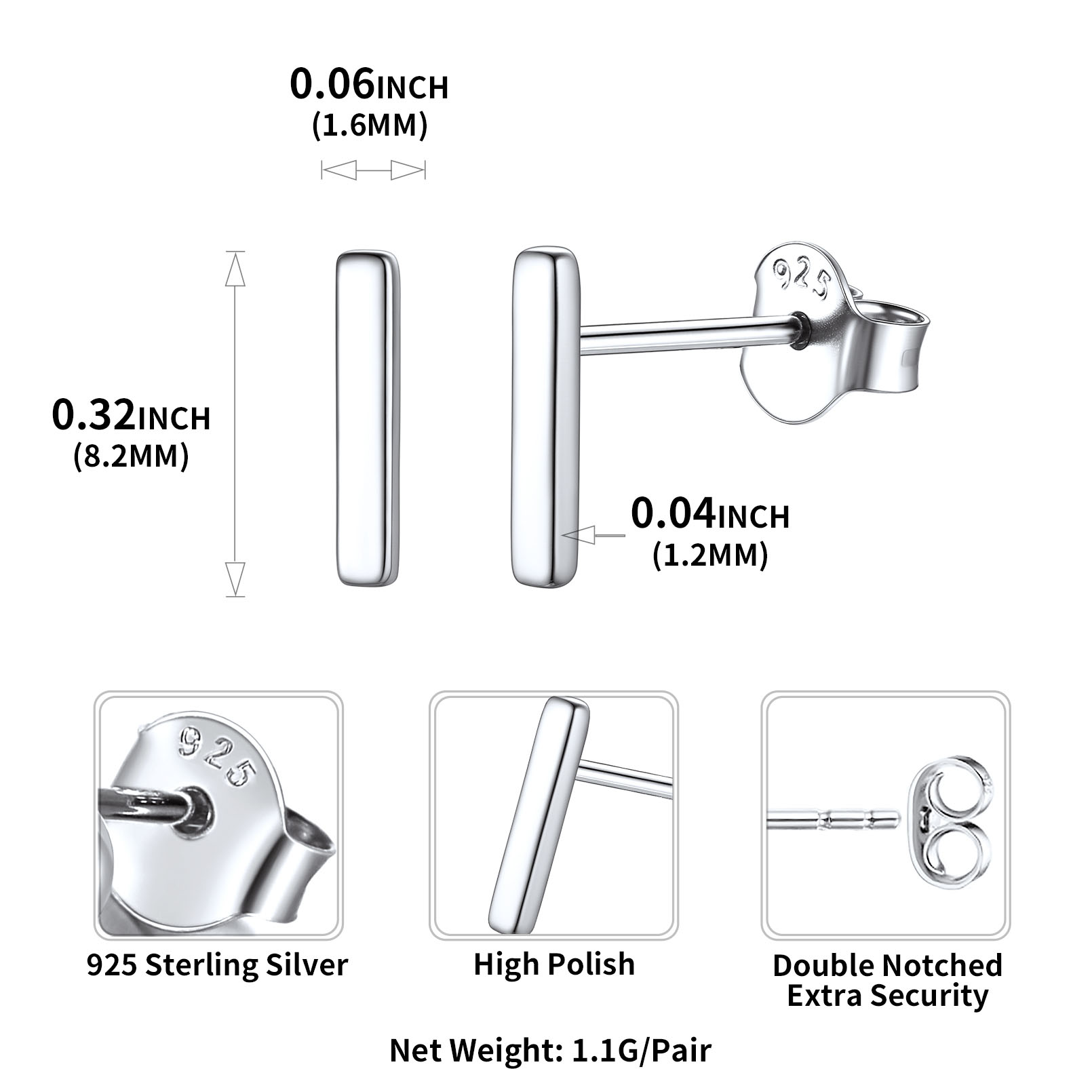 Lowercase Letter A-Z Initial Stud Earrings 