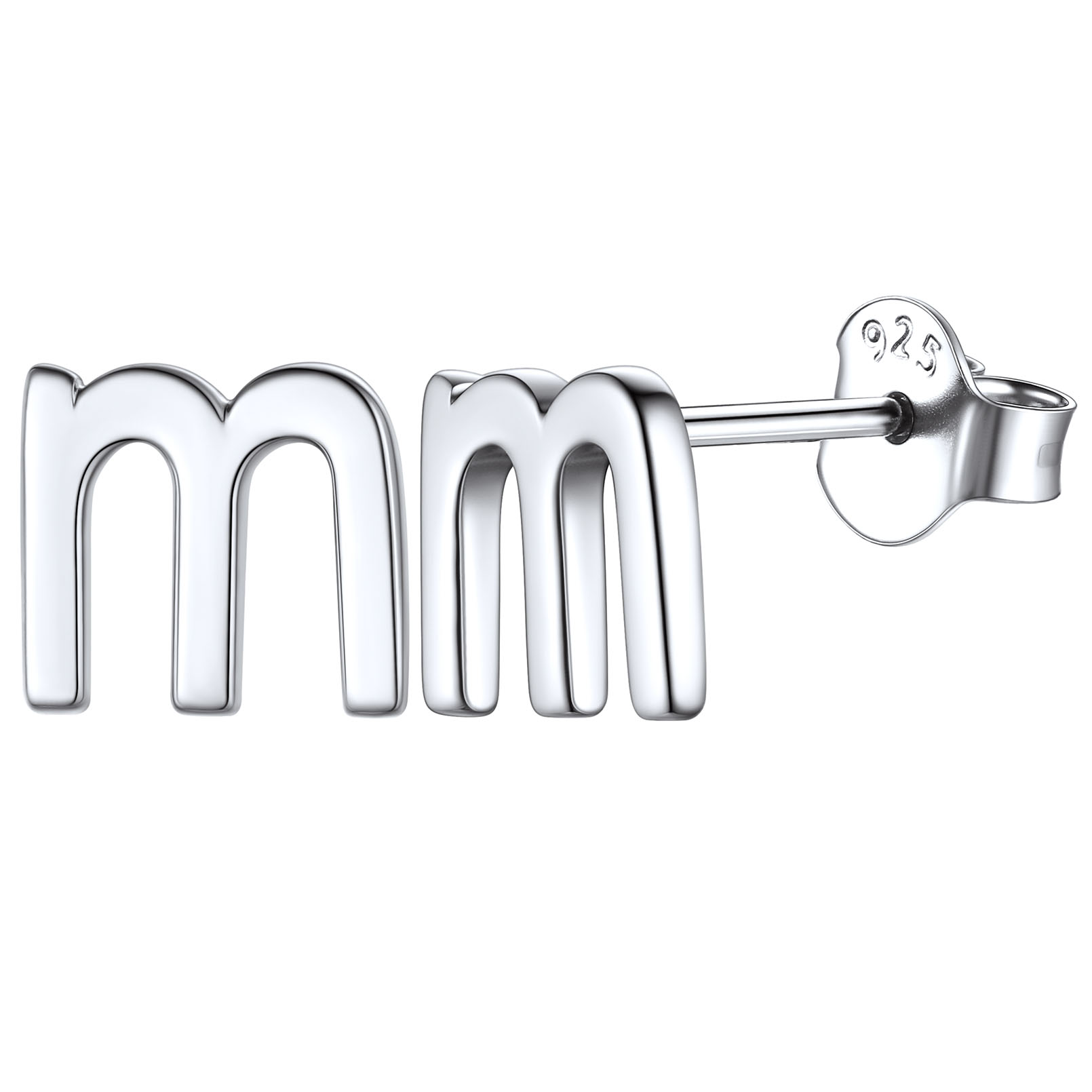 Lowercase Letter A-Z Initial Stud Earrings 