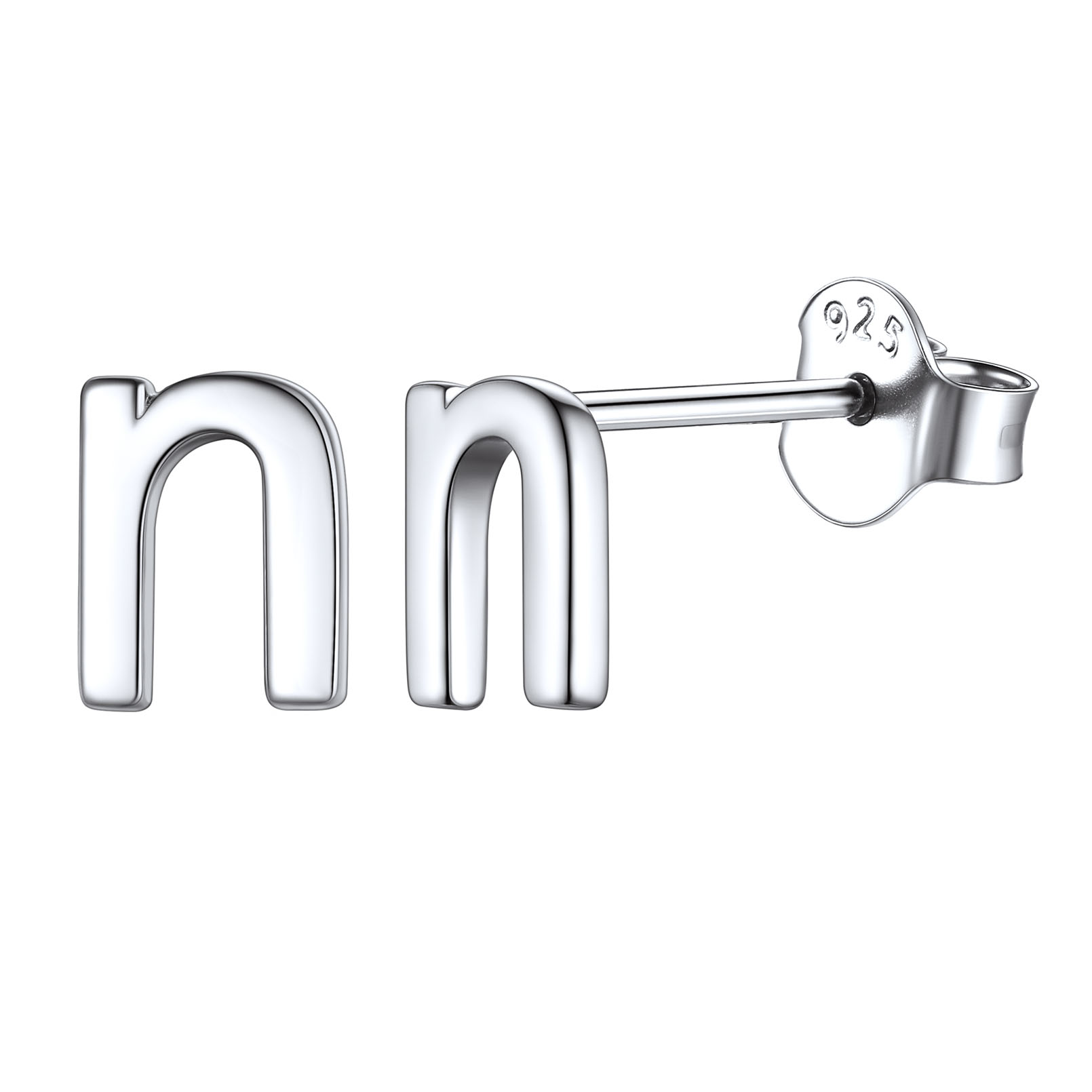 Lowercase Letter A-Z Initial Stud Earrings 