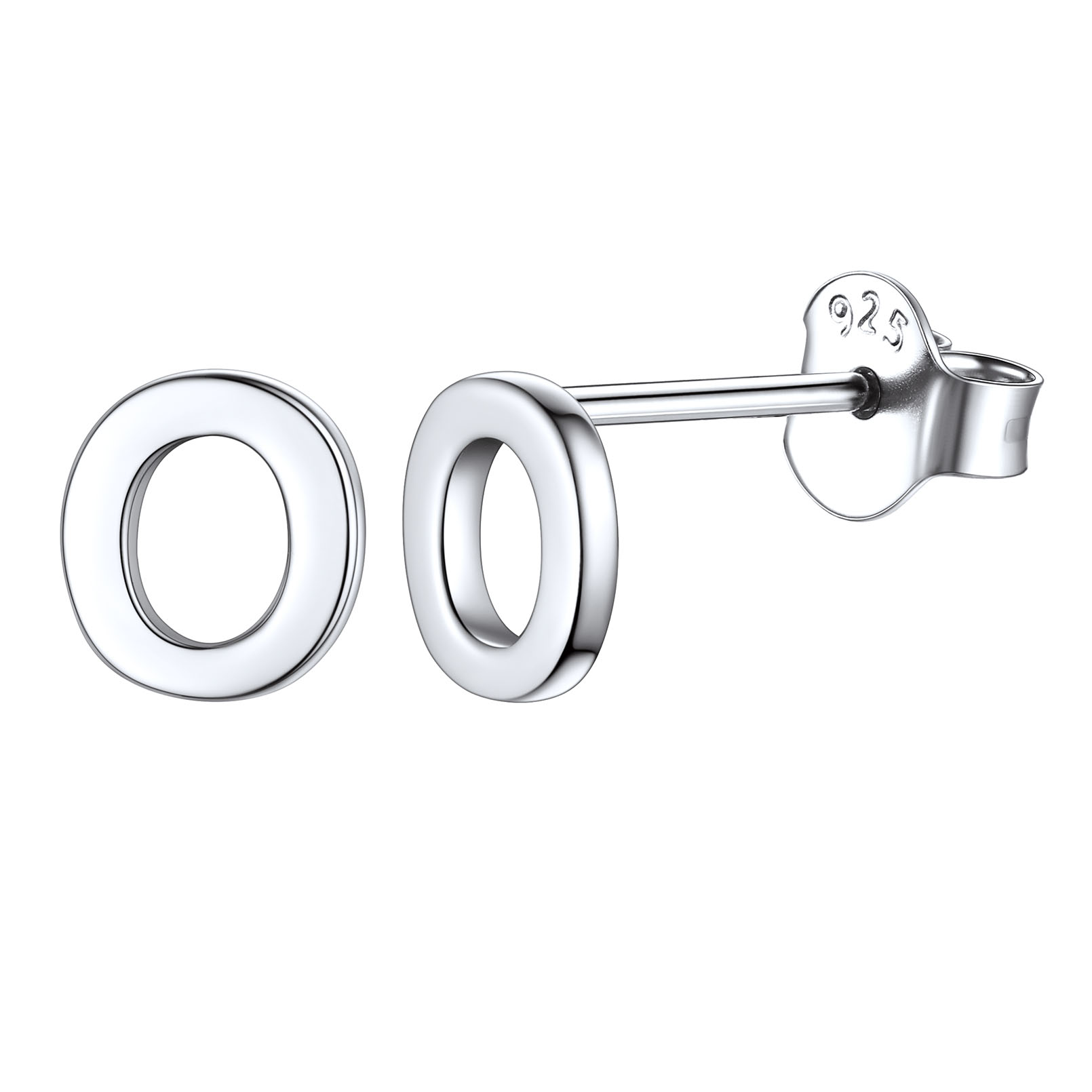 Lowercase Letter A-Z Initial Stud Earrings 