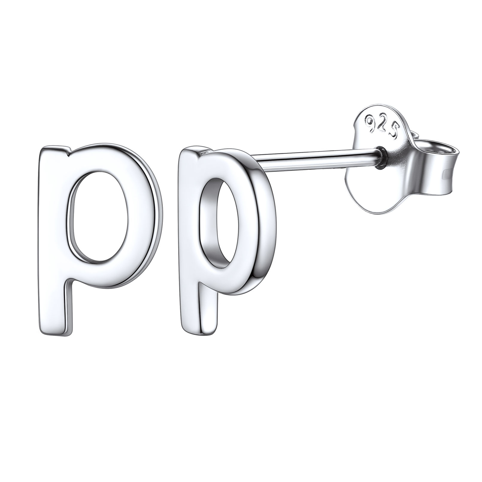 Lowercase Letter A-Z Initial Stud Earrings 