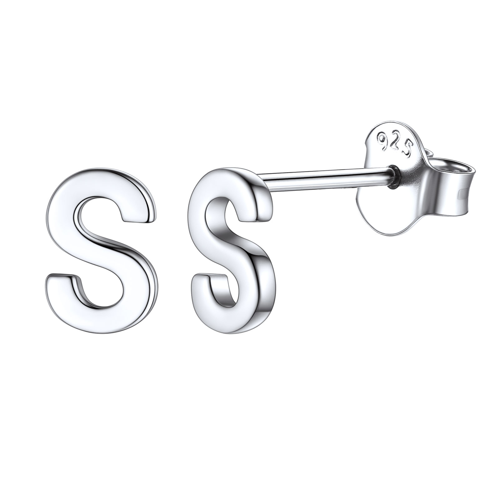 Lowercase Letter A-Z Initial Stud Earrings 