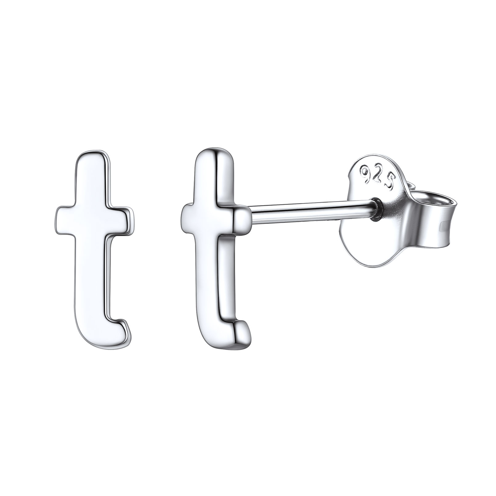 Lowercase Letter A-Z Initial Stud Earrings 