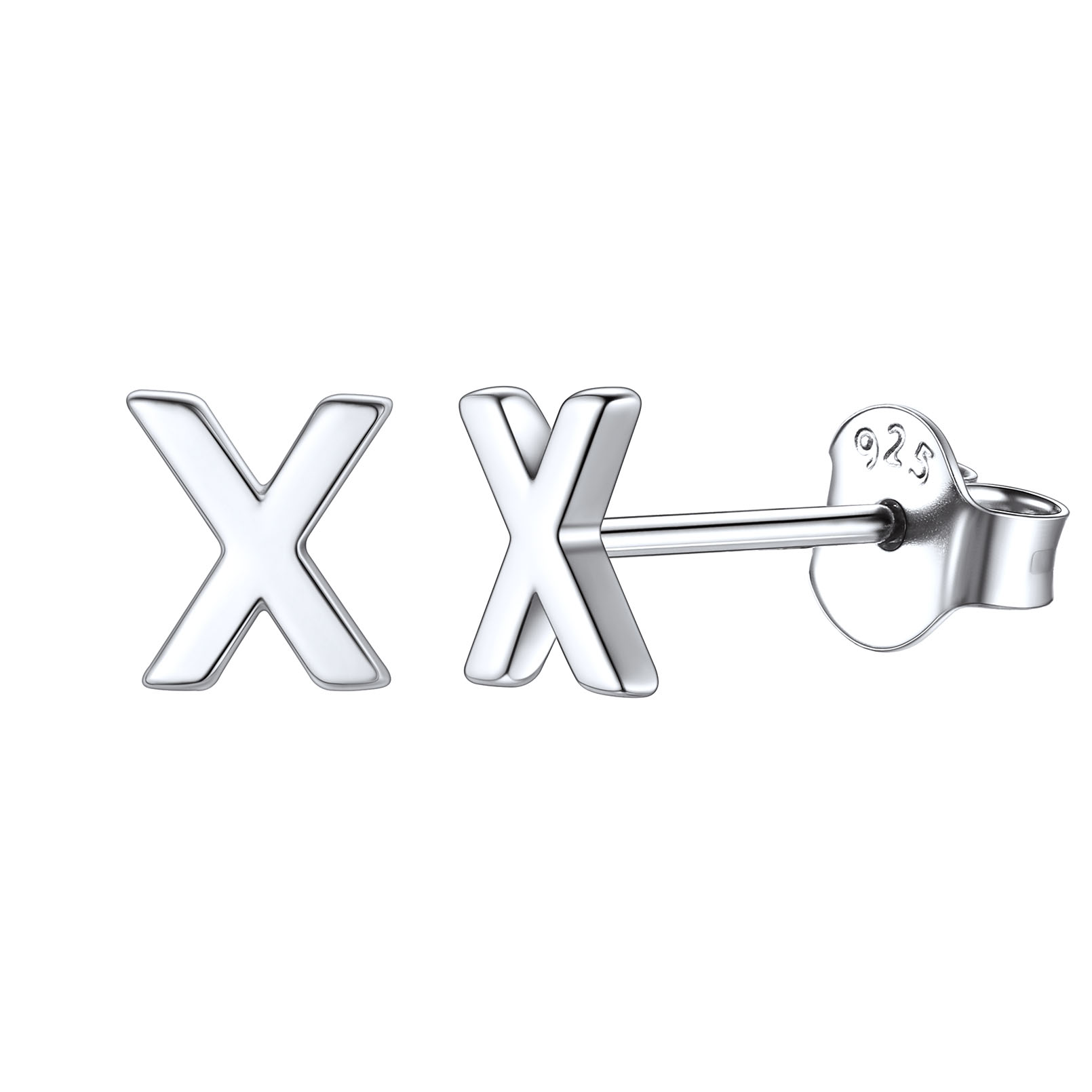 Lowercase Letter A-Z Initial Stud Earrings 