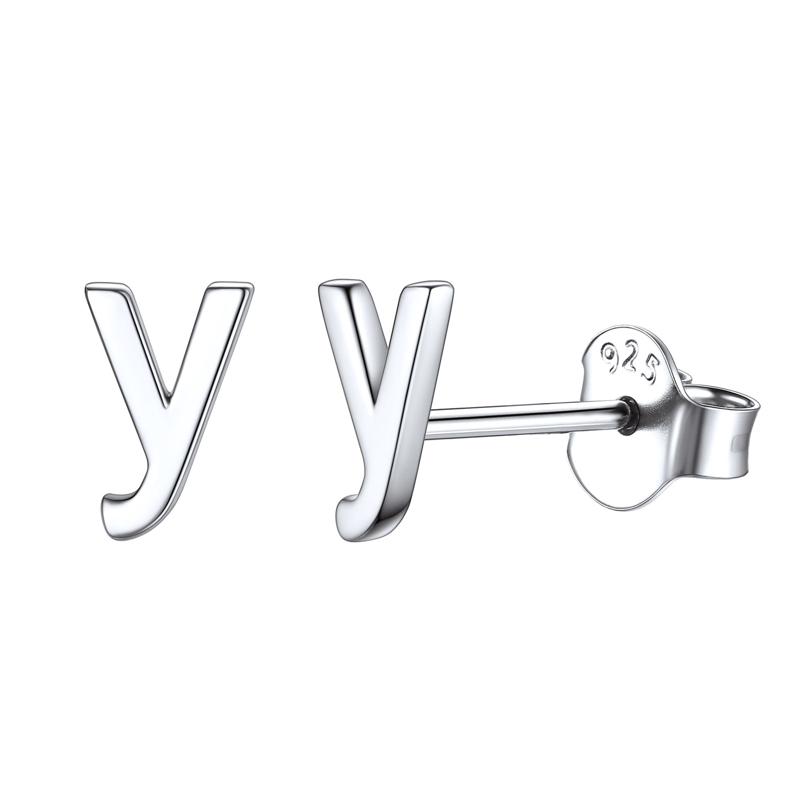 Lowercase Letter A-Z Initial Stud Earrings 
