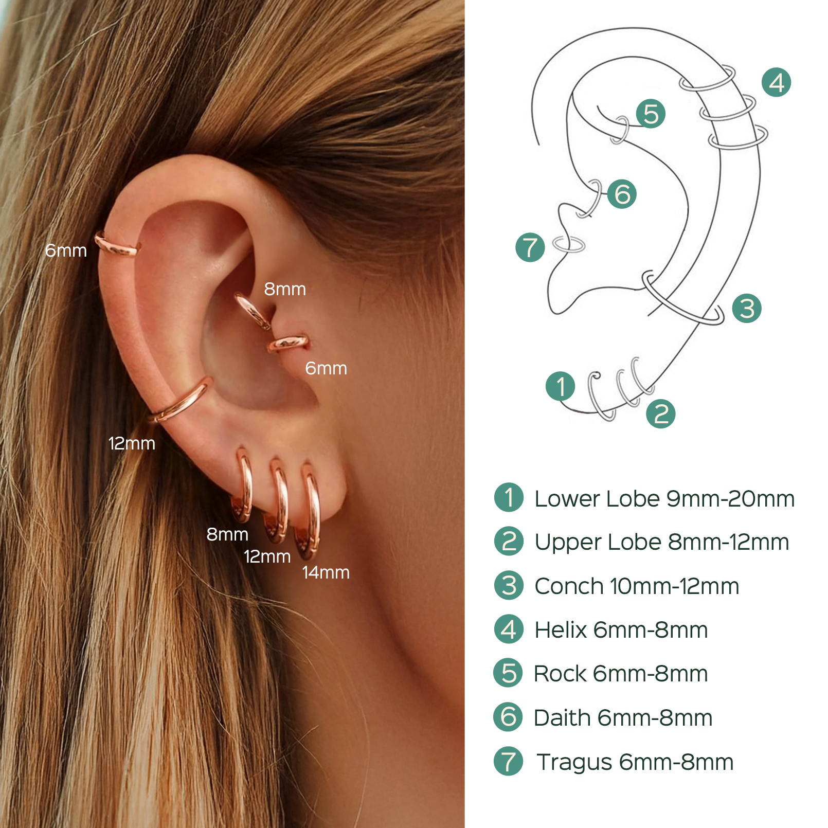 Tiny Cartilage Huggie Hoop Earrings