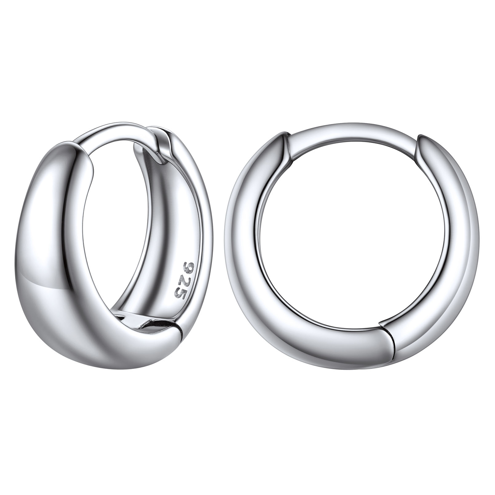 Hypoallergenic Lightweight Small Chunky Hoop Earrings