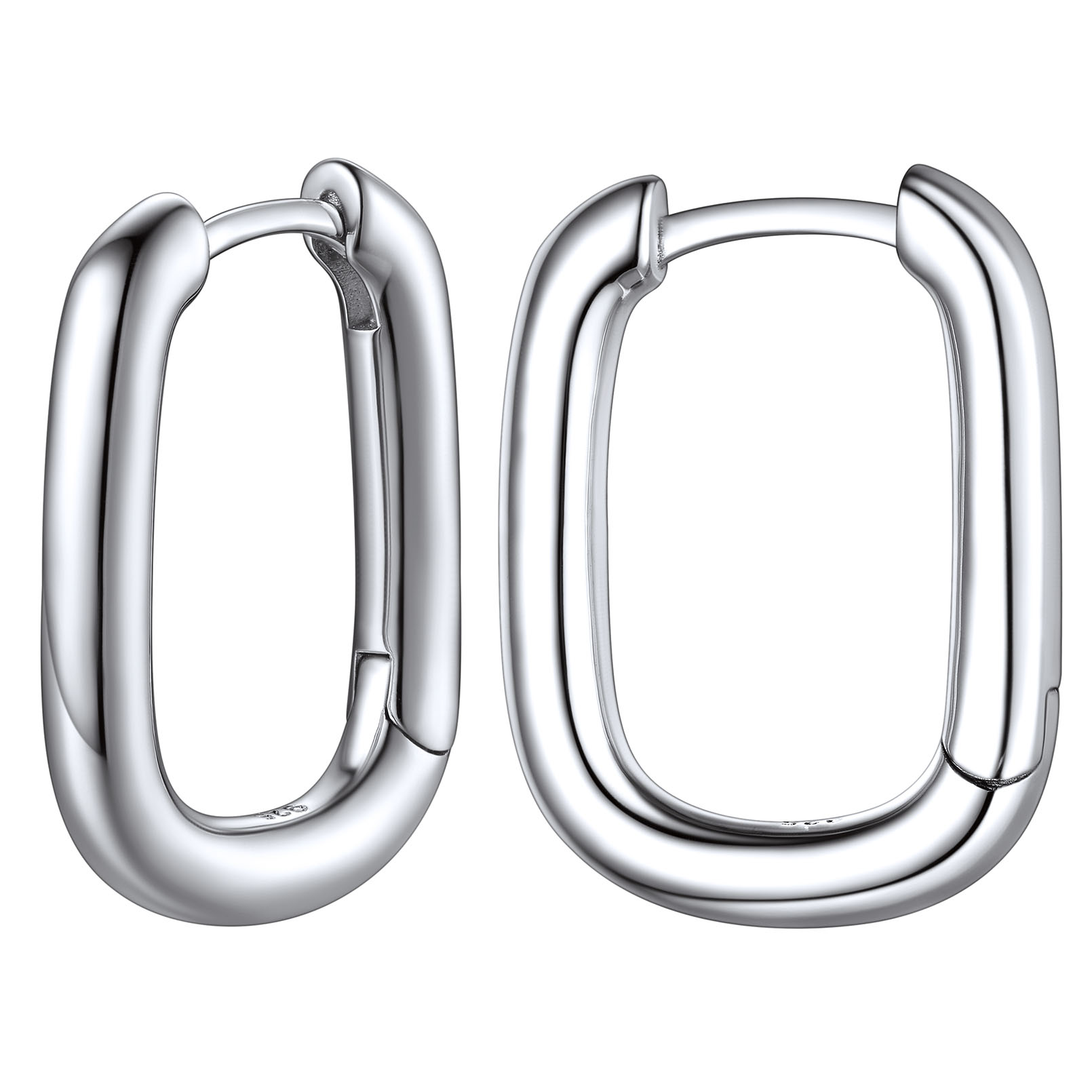 Square & round Chunky Hoop Earrings