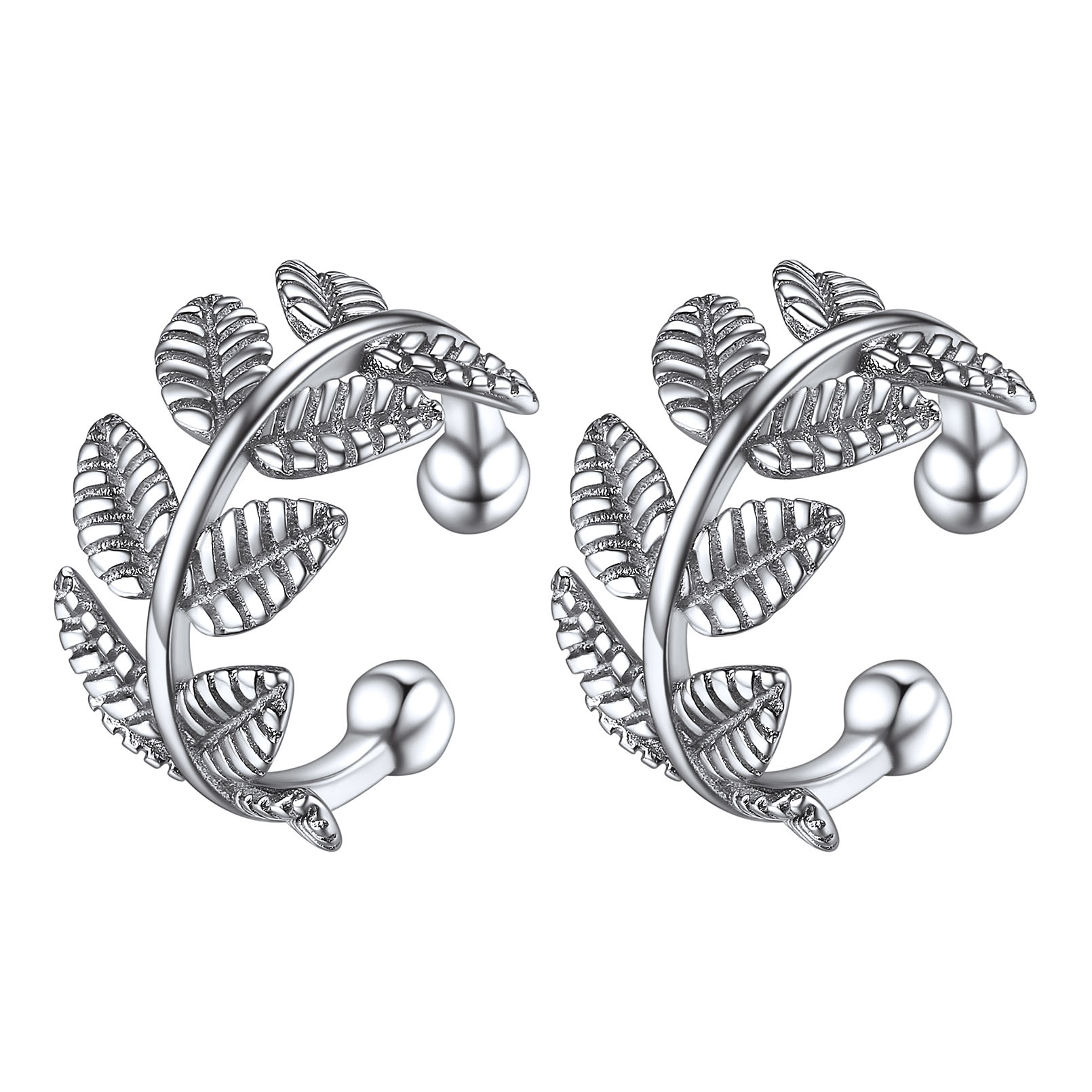 Leaf Non Piercing Clip on Cartilage Cuff Earrings