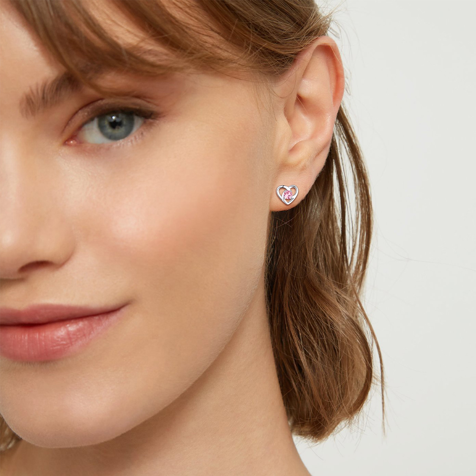 Celtic Knot Heart with October Birthstone Earrings for women