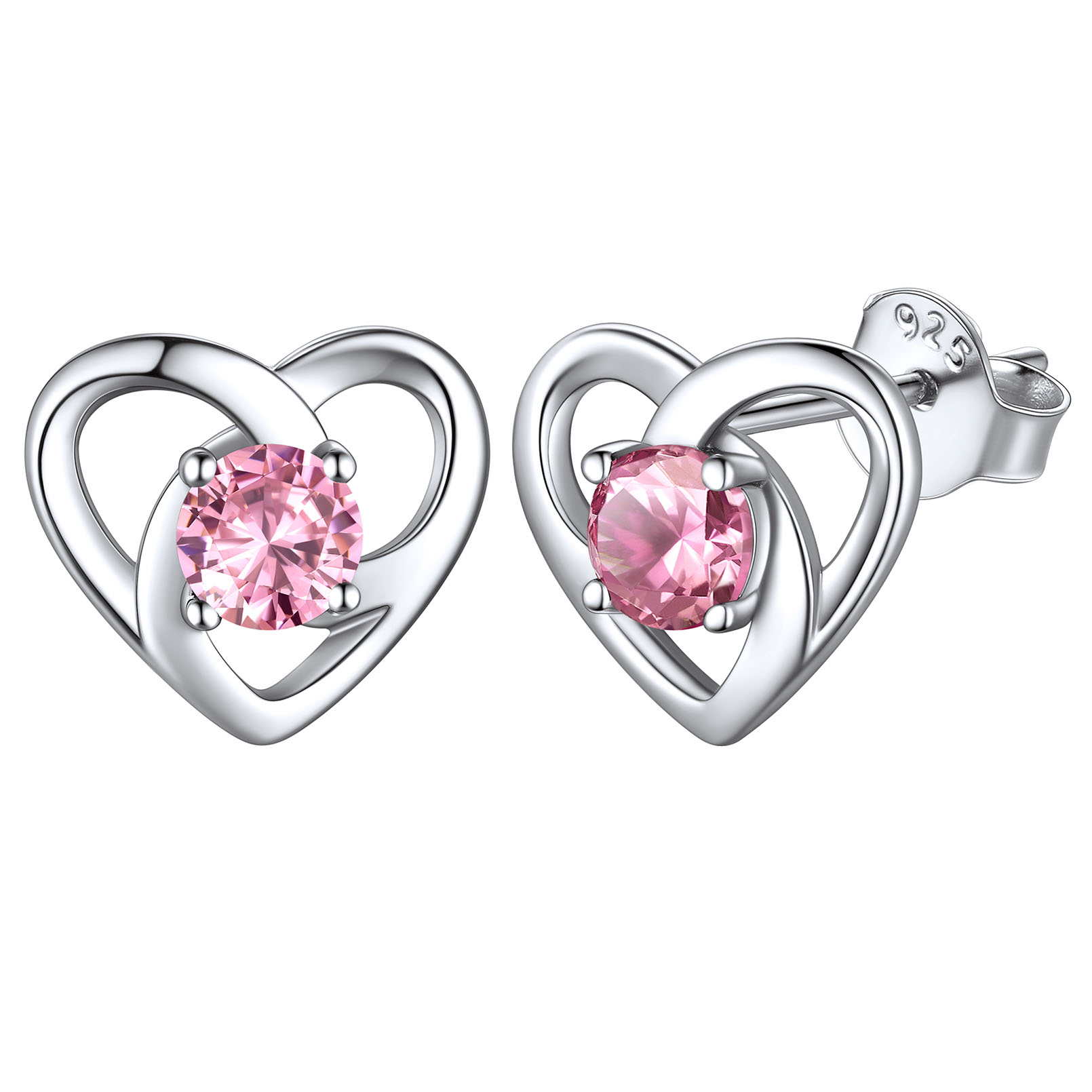 Celtic Knot Heart with October Birthstone Earrings