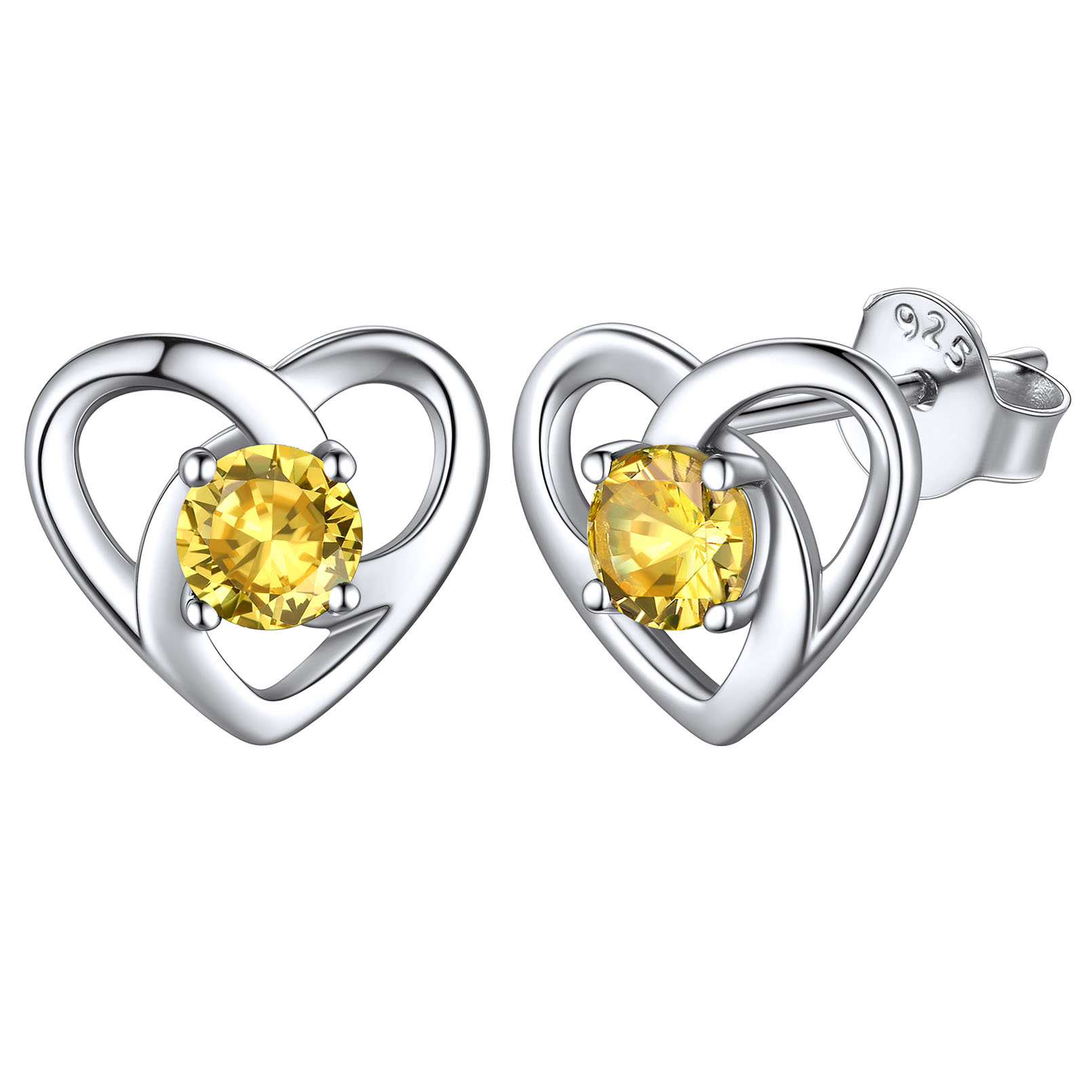 Celtic Knot Heart with November Birthstone Earrings