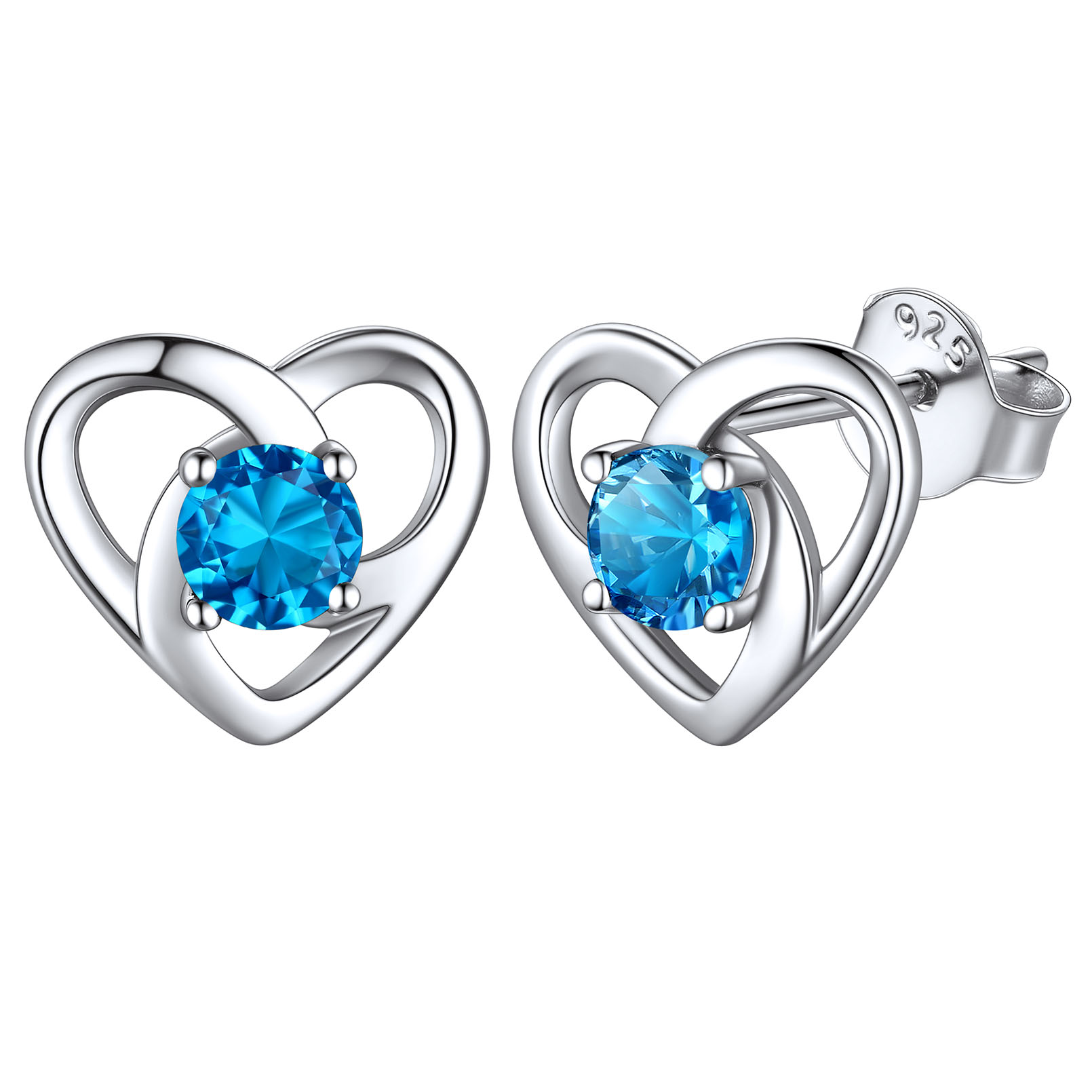 Celtic Knot Heart with December Birthstone Earrings