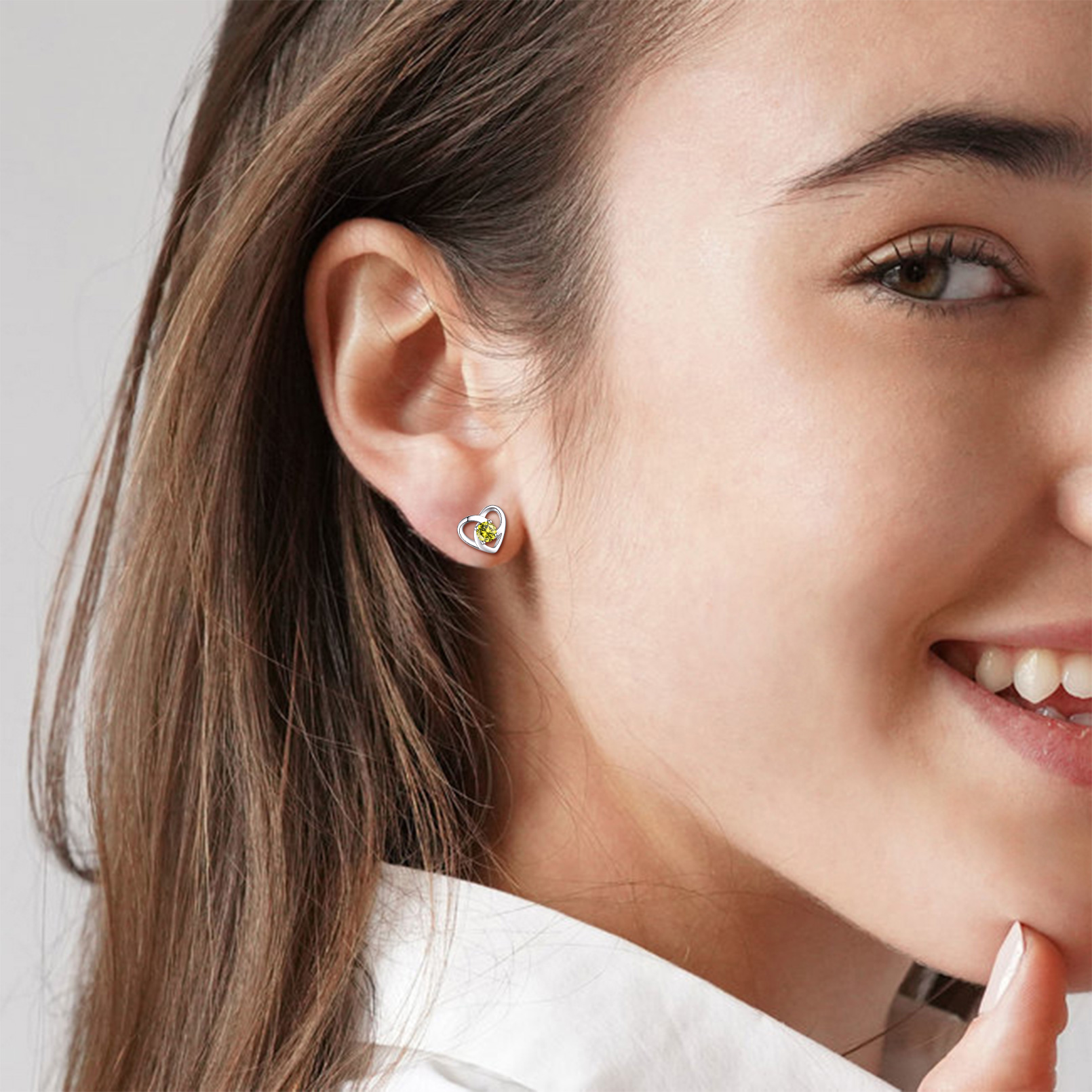 Celtic Knot Heart with August Birthstone Earrings for women