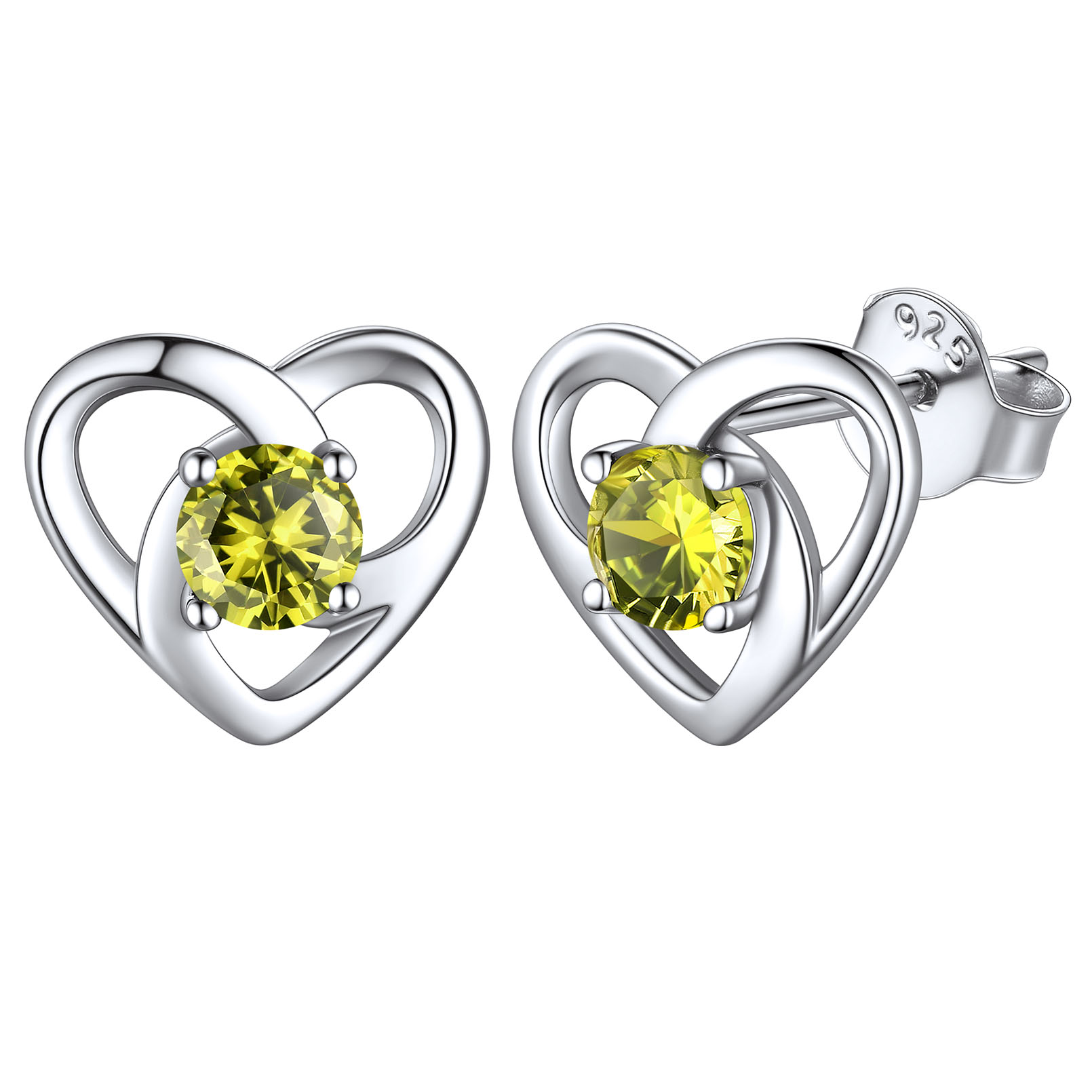 Celtic Knot Heart with August Birthstone Earrings 