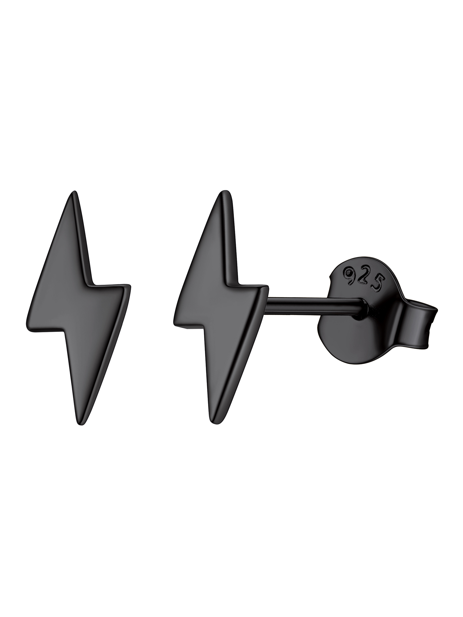 Black Lightning Studs Earrings for Women