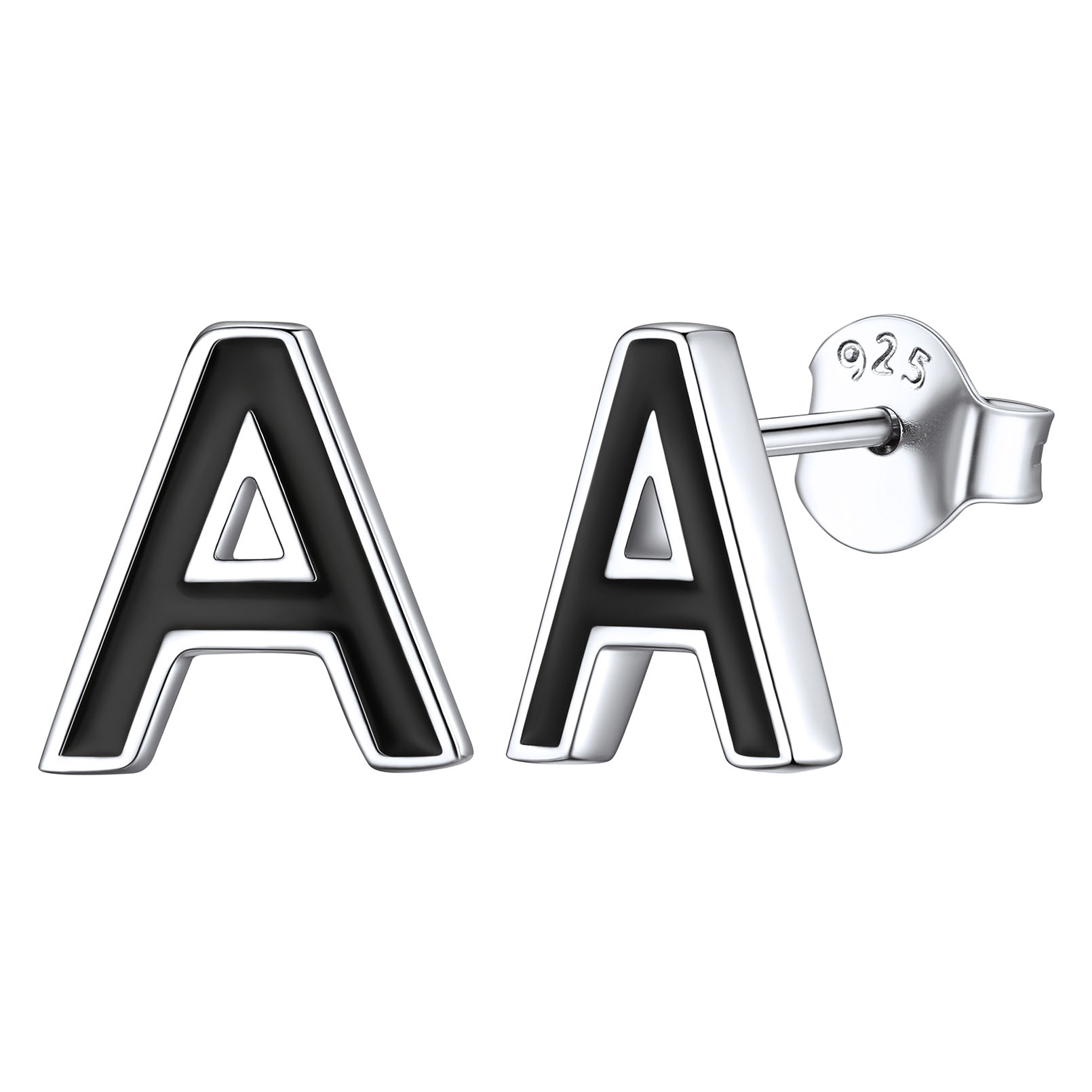 3D Initials Letter Studs Earrings