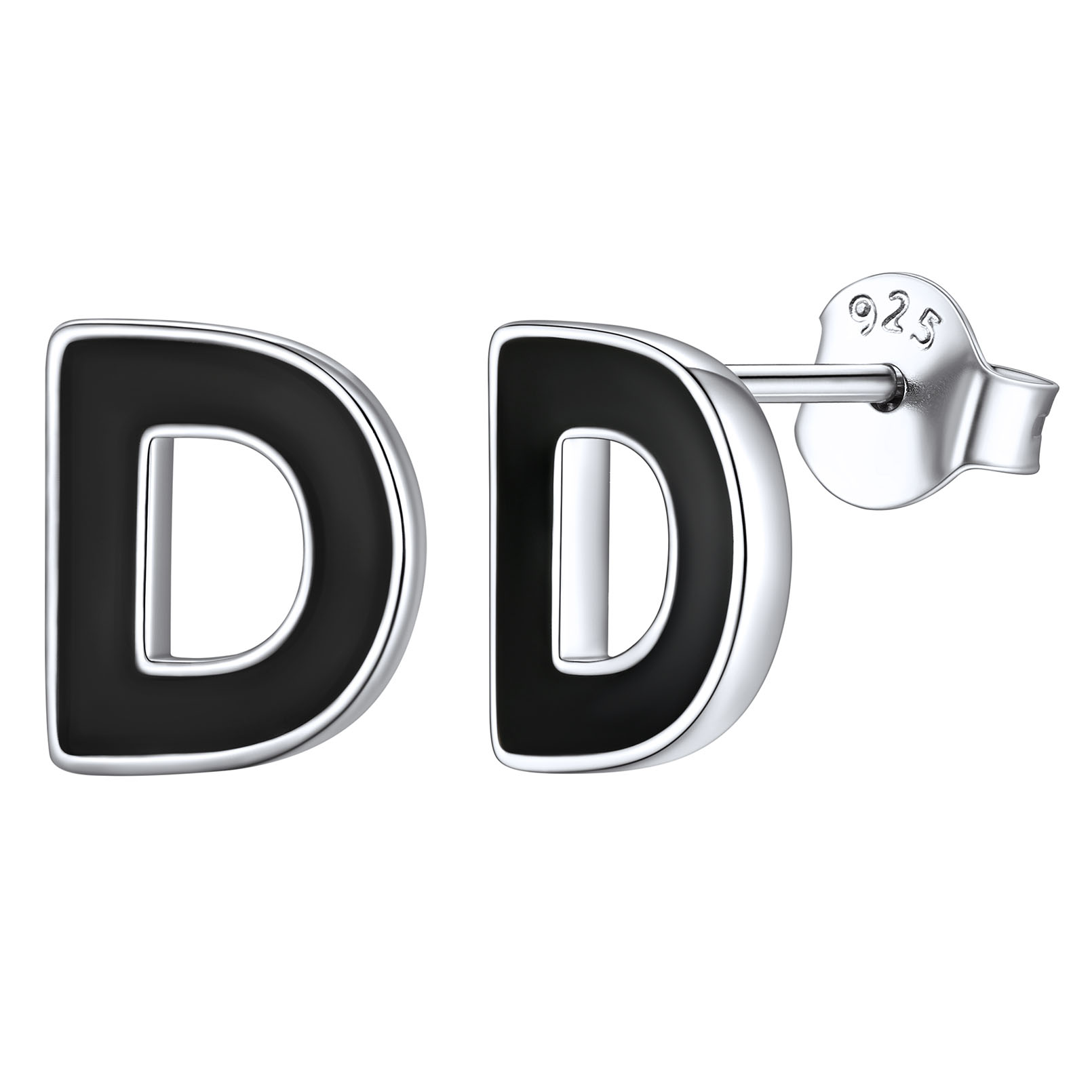 3D Initials Letter Studs Earrings