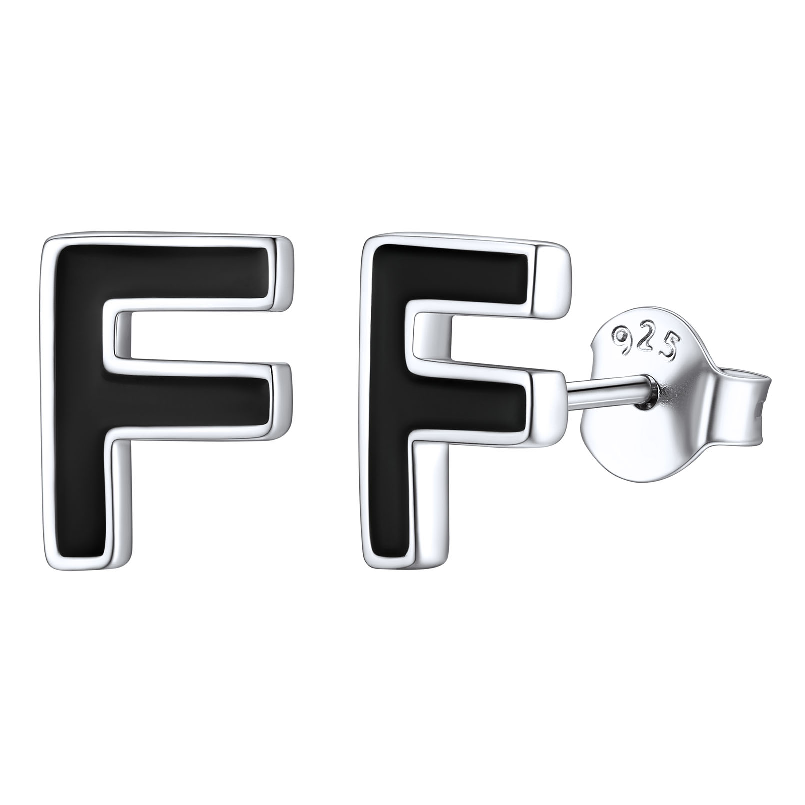 3D Initials Letter Studs Earrings