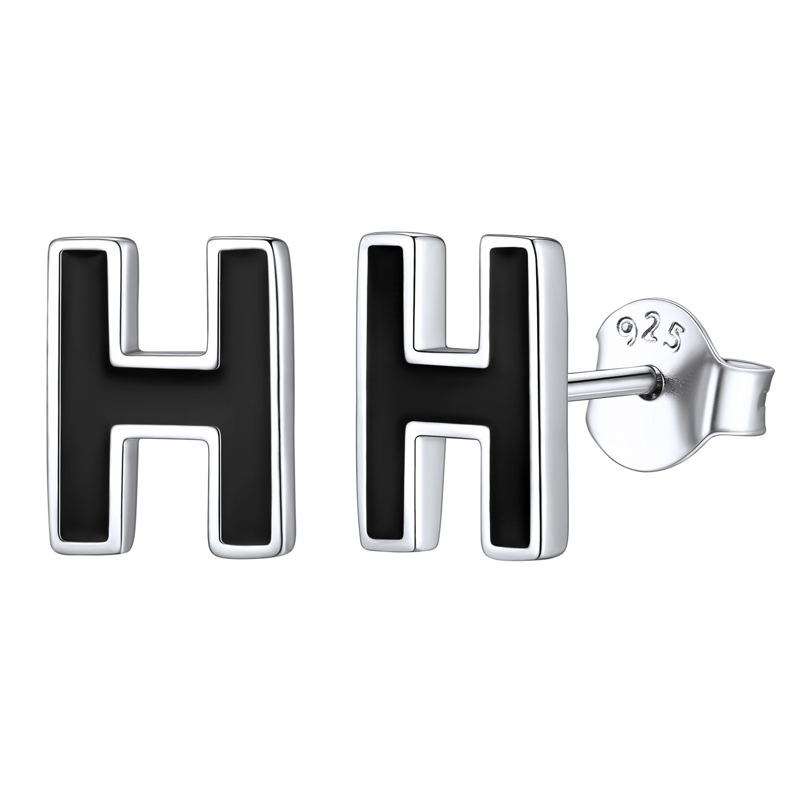 3D Initials Letter Studs Earrings