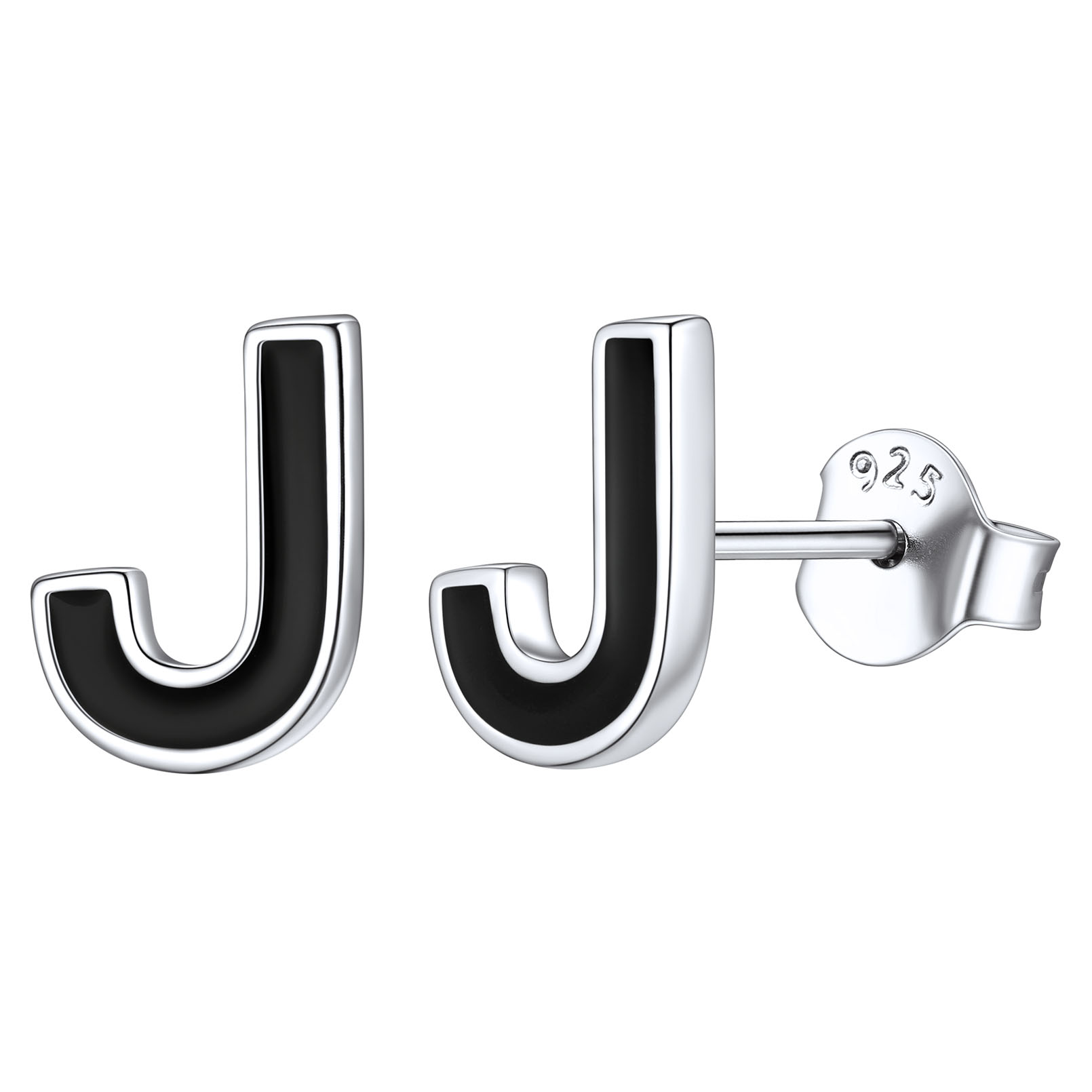 3D Initials Letter Studs Earrings