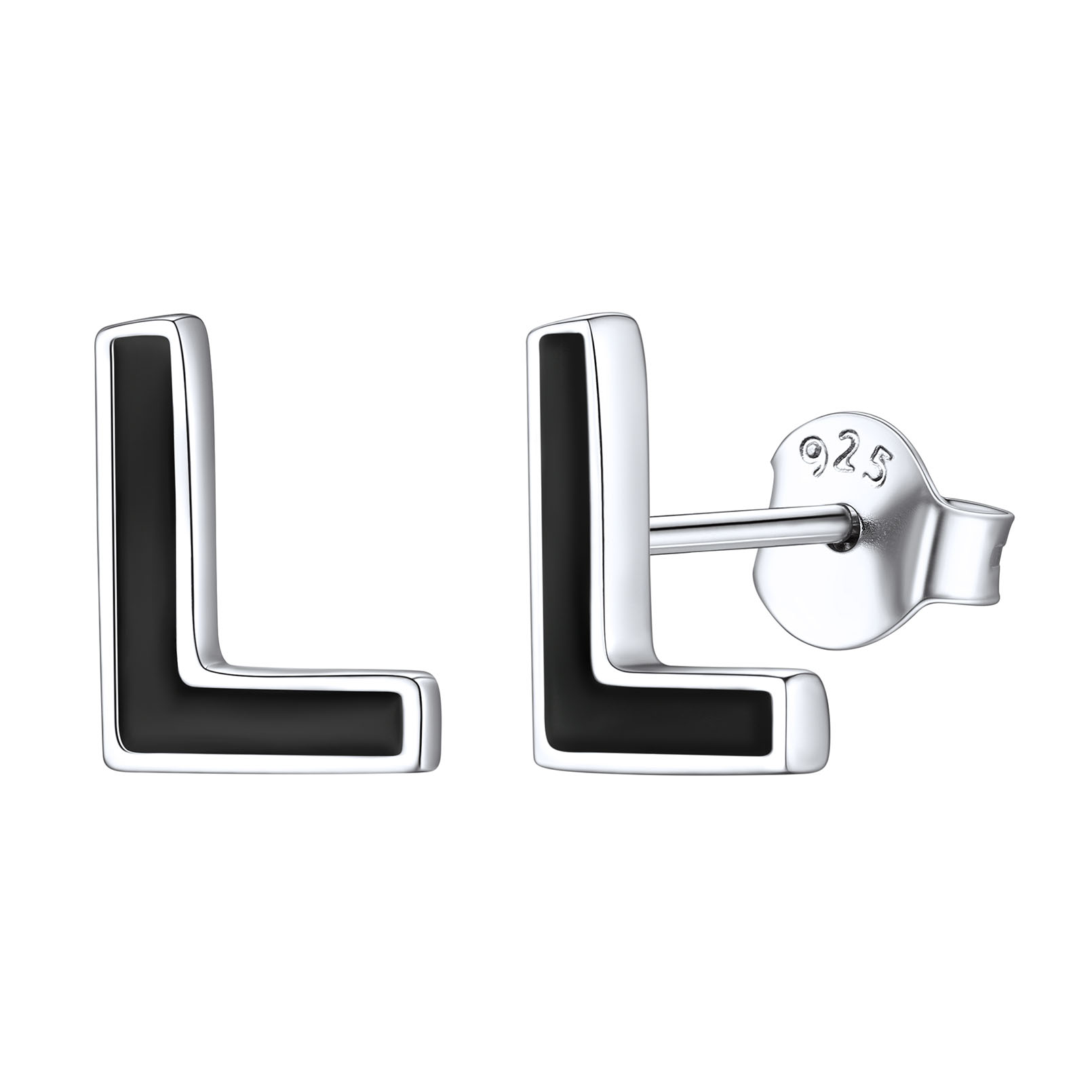 3D Initials Letter Studs Earrings