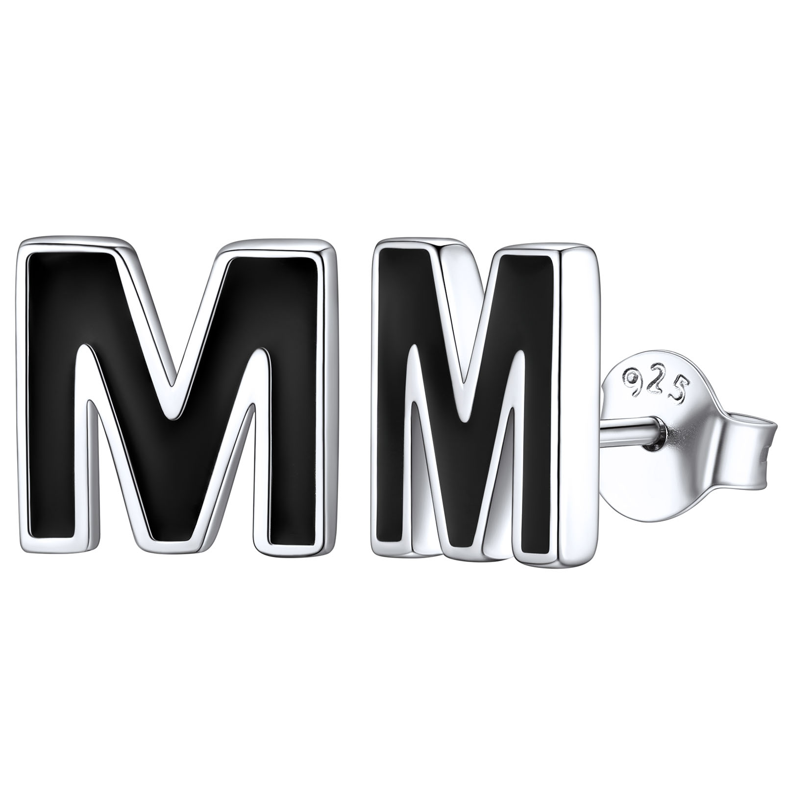 3D Initials Letter Studs Earrings