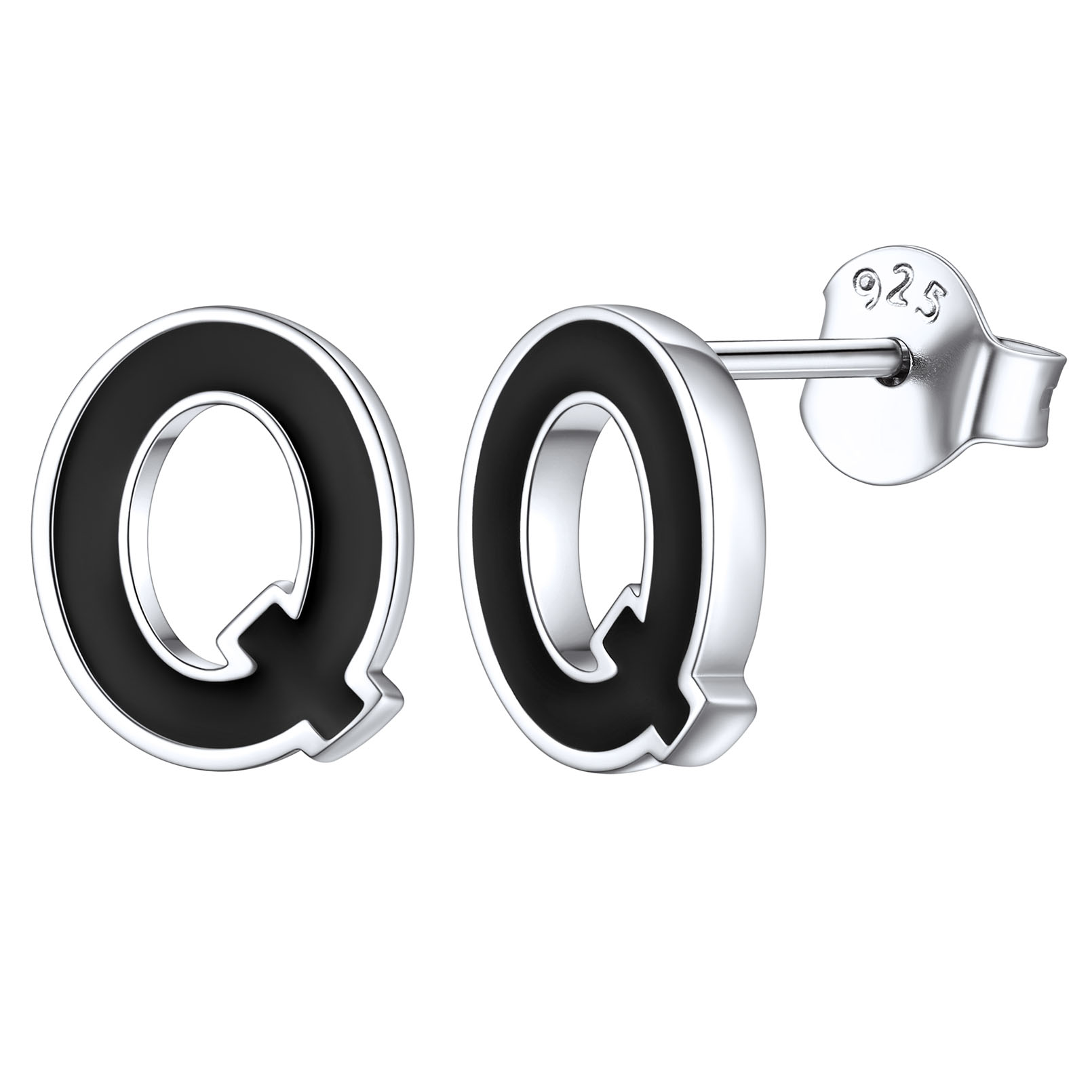 3D Initials Letter Studs Earrings