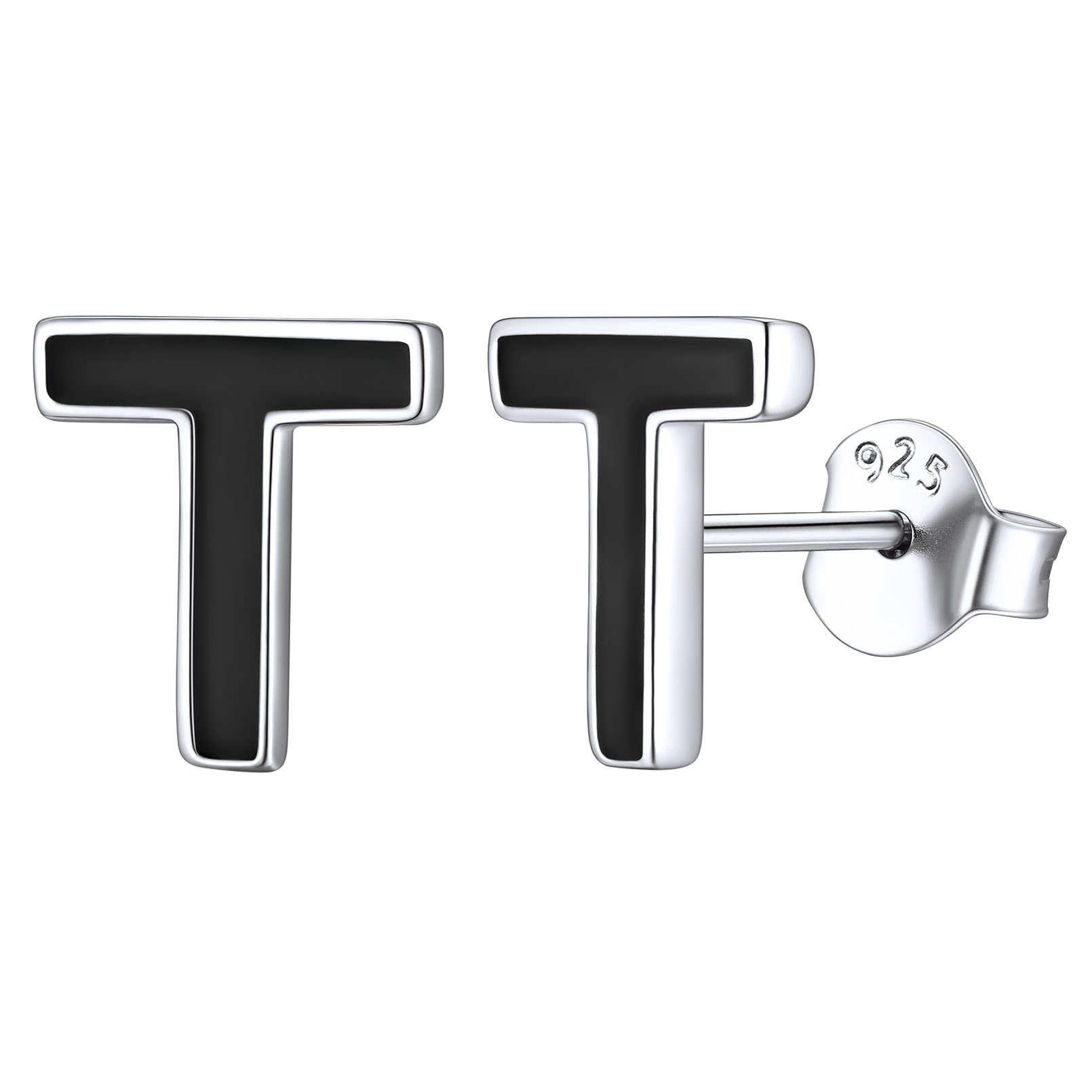 3D Initials Letter Studs Earrings
