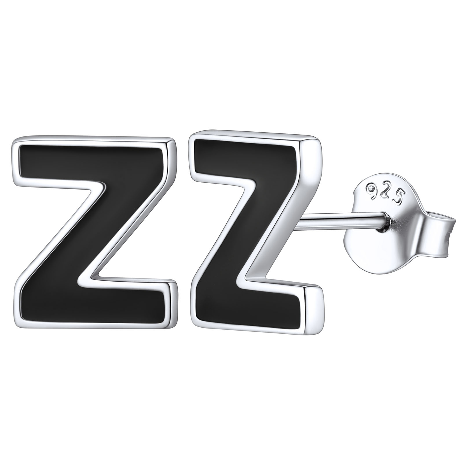 3D Initials Letter Studs Earrings