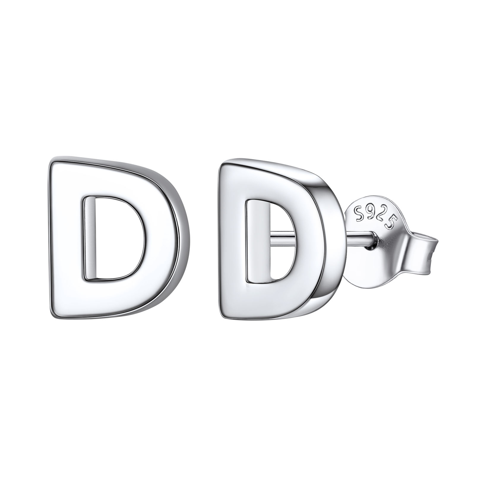 Hypoallergenic Initial Letter Earrings Studs