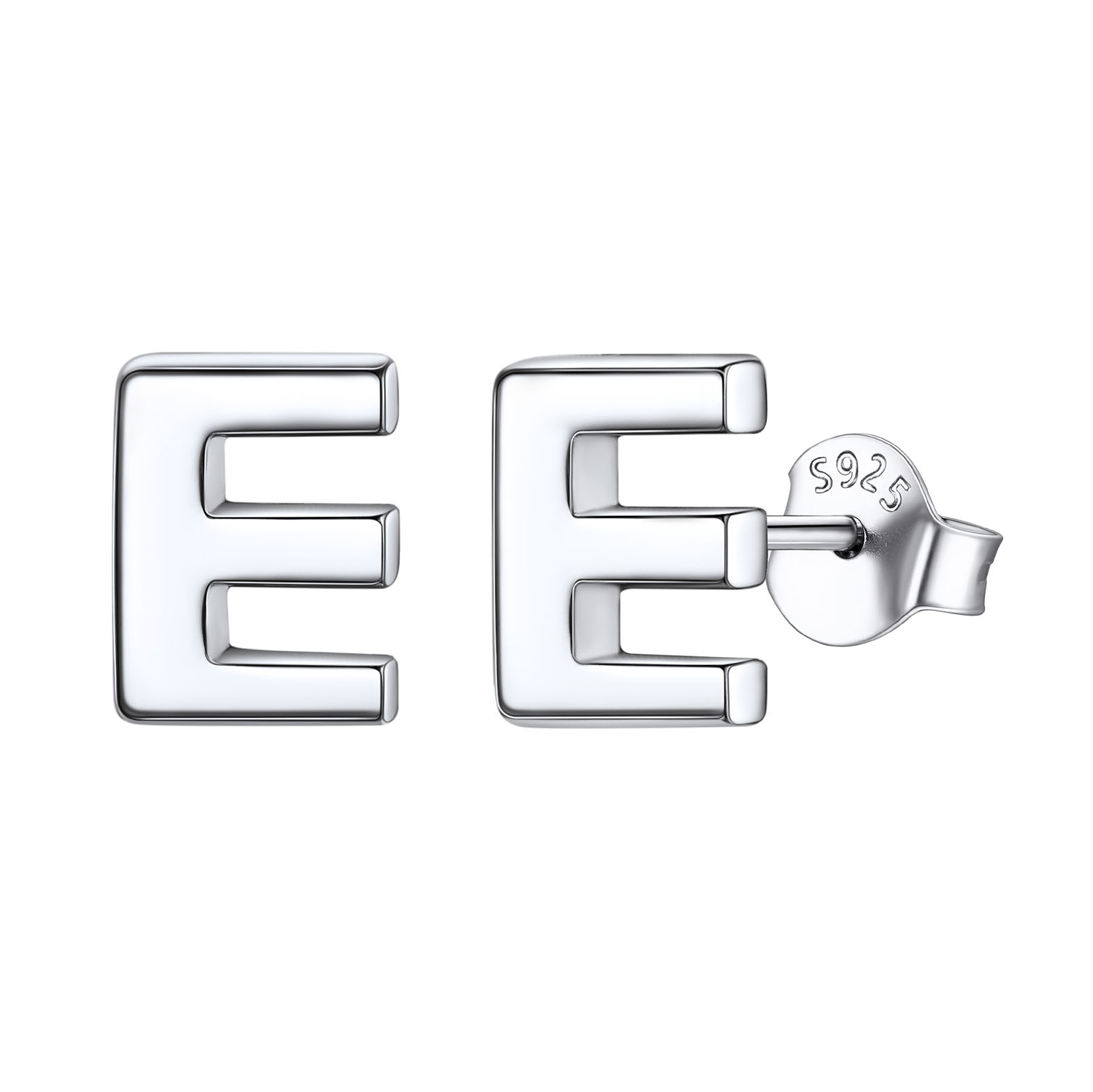 Hypoallergenic Initial Letter Earrings Studs