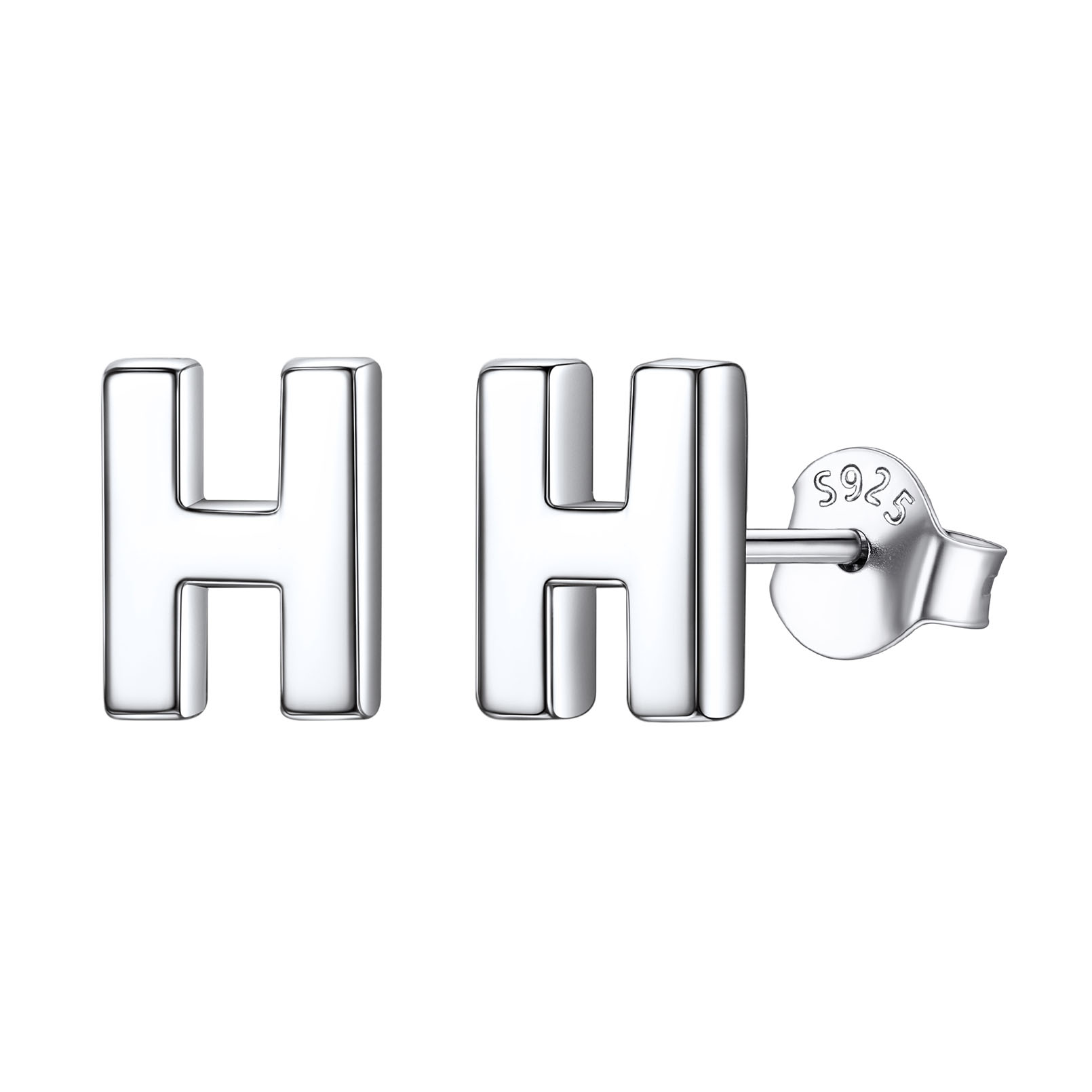 Hypoallergenic Initial Letter Earrings Studs