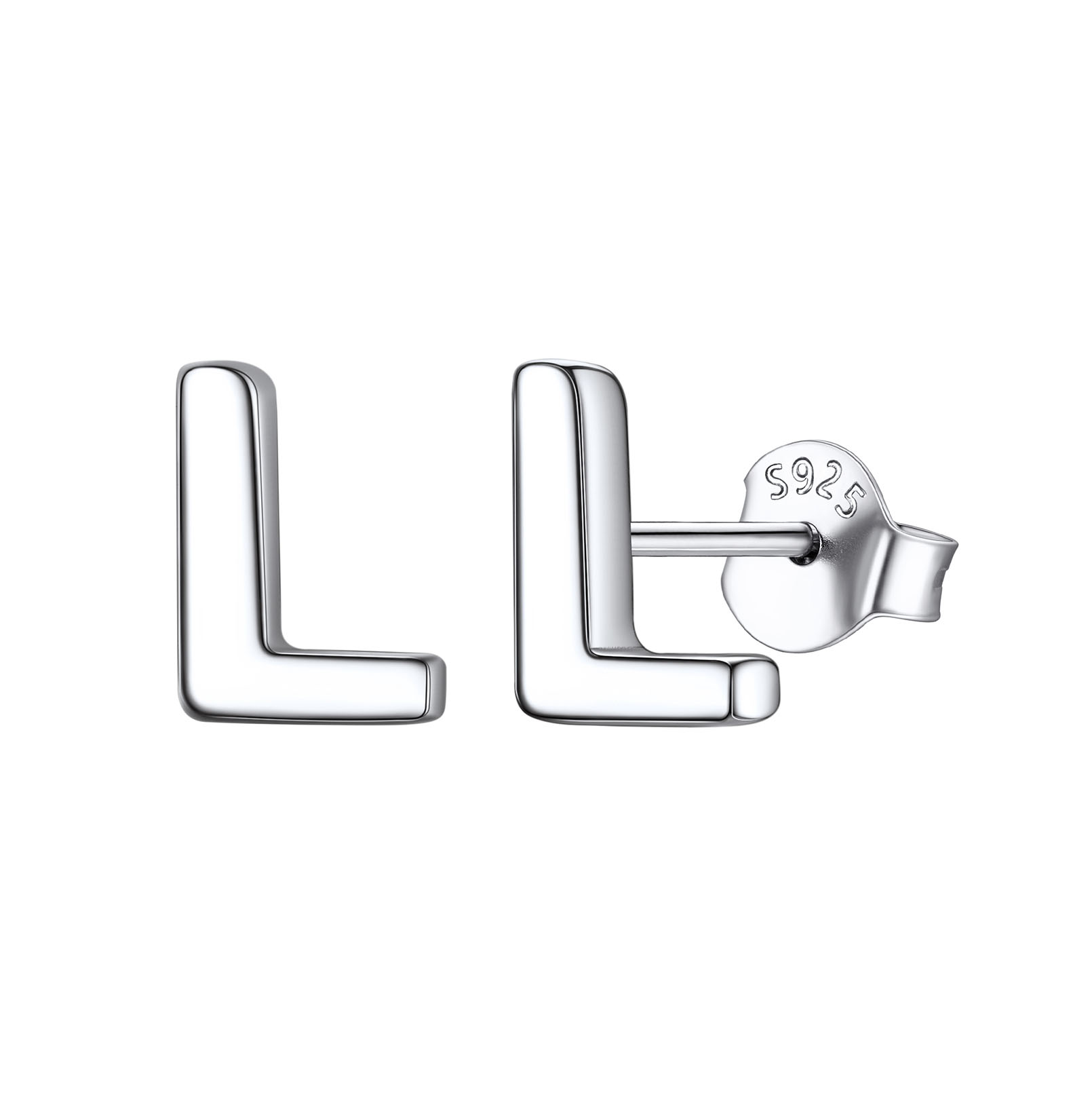 Hypoallergenic Initial Letter Earrings Studs
