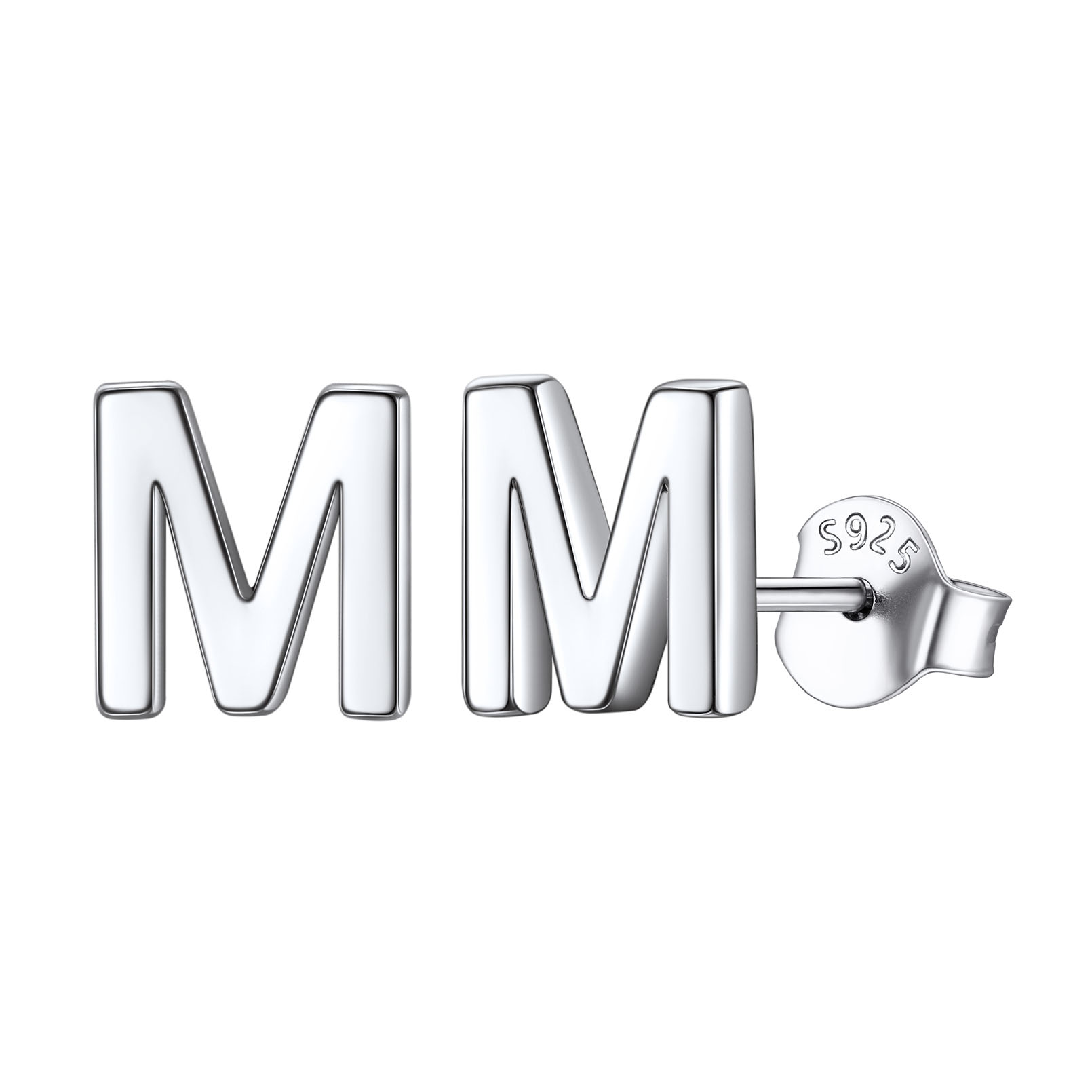 Hypoallergenic Initial Letter Earrings Studs