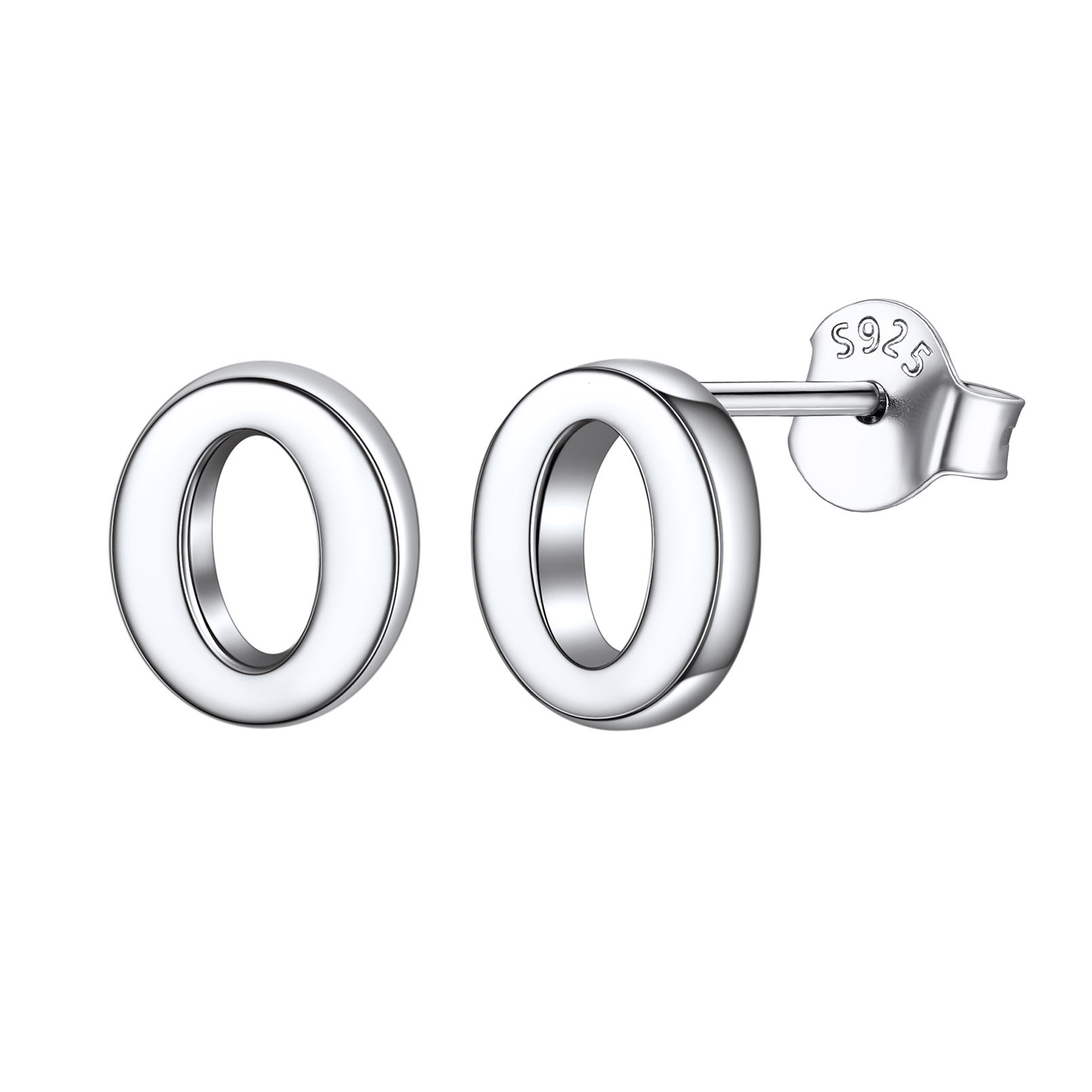 Hypoallergenic Initial Letter Earrings Studs