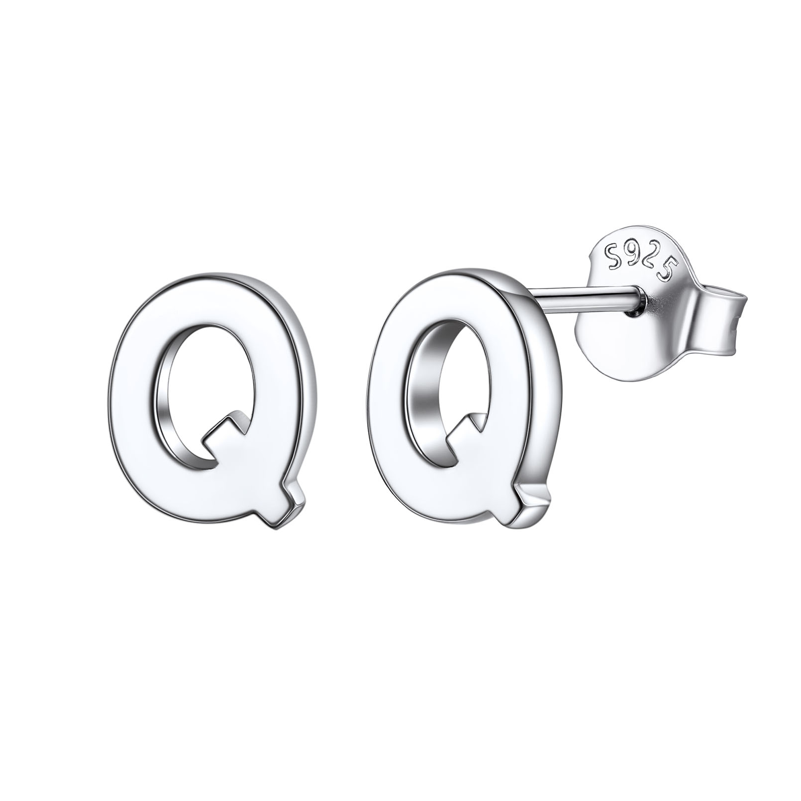 Hypoallergenic Initial Letter Earrings Studs