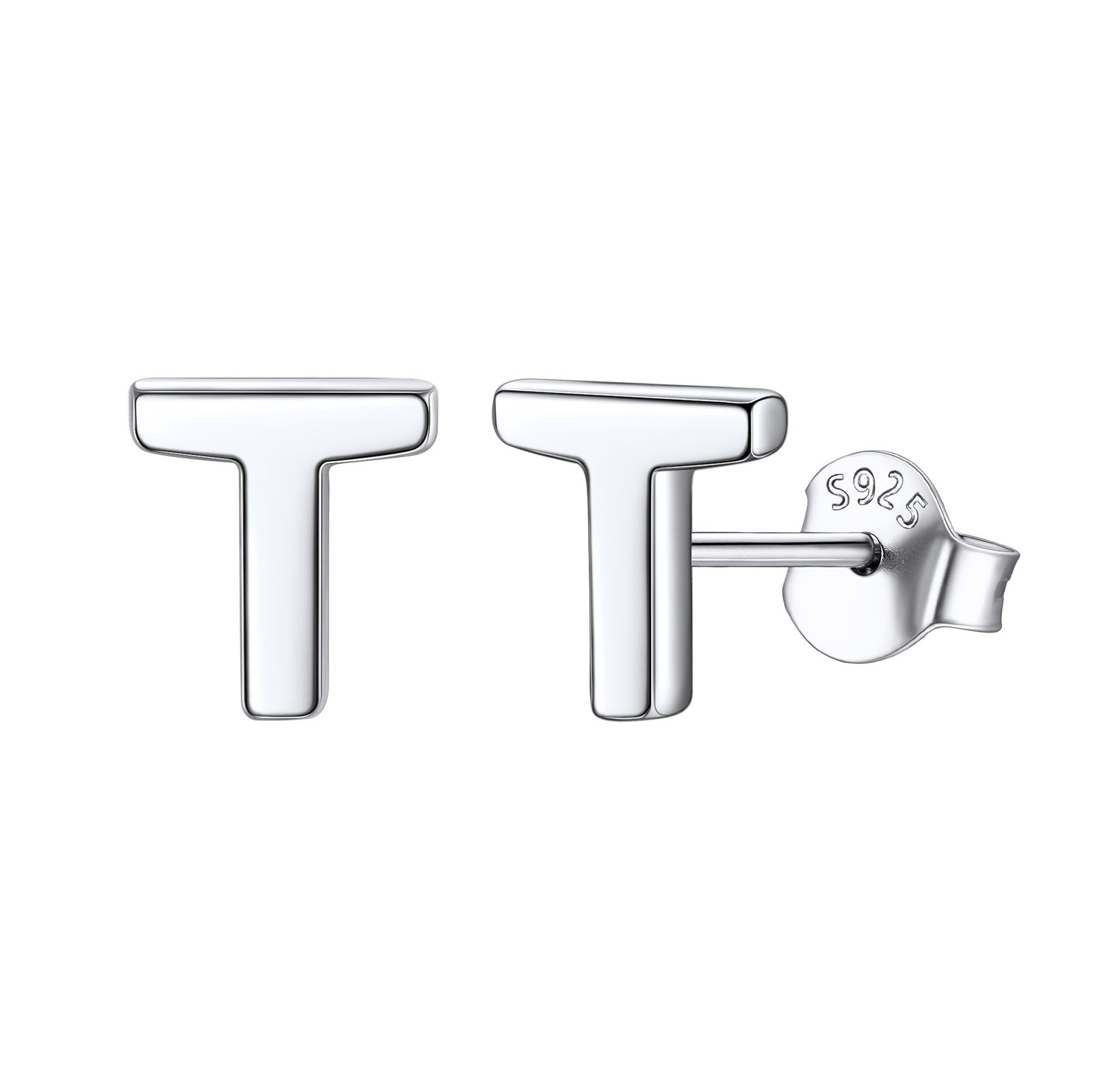 Hypoallergenic Initial Letter Earrings Studs