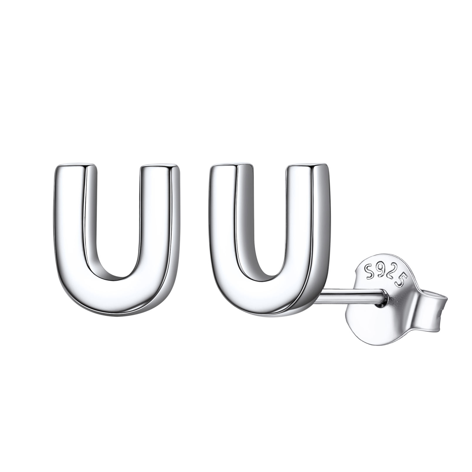 Hypoallergenic Initial Letter Earrings Studs