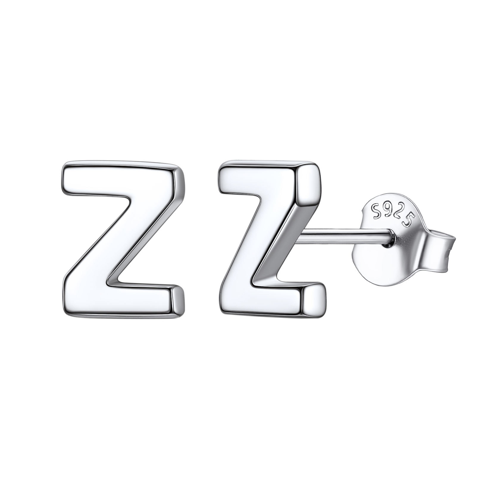 Hypoallergenic Initial Letter Earrings Studs