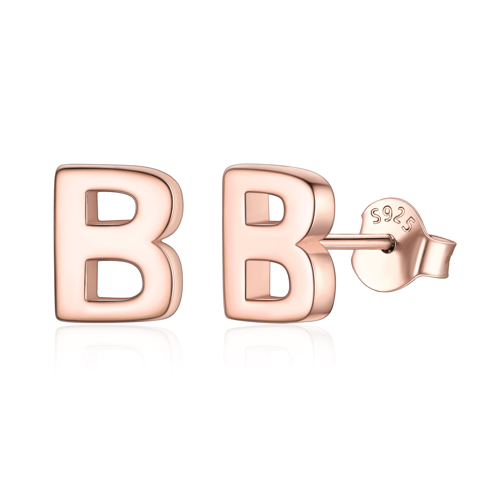 Hypoallergenic Initial Letter Earrings Studs