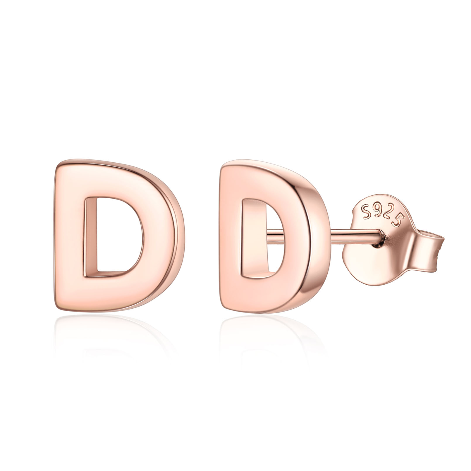 Hypoallergenic Initial Letter Earrings Studs