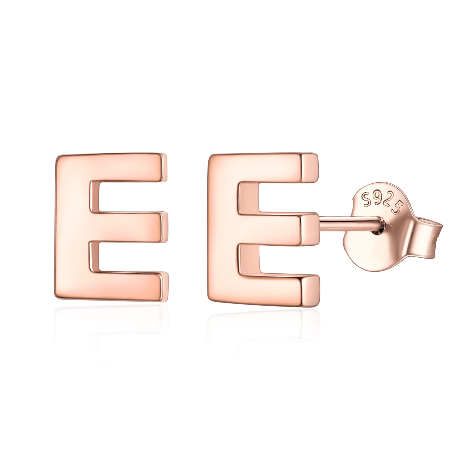 Hypoallergenic Initial Letter Earrings Studs
